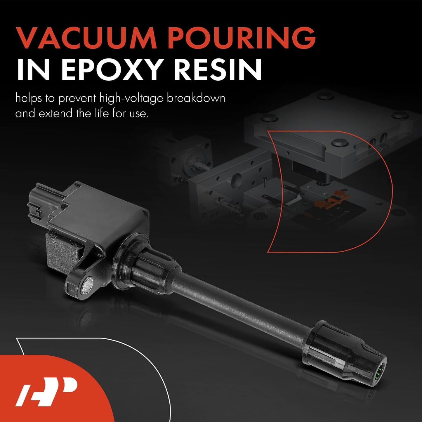 A-Premium Engine Ignition Coil Pack Compatible with Nissan Maxima & Infiniti I30, 2000 2001, 3.0L