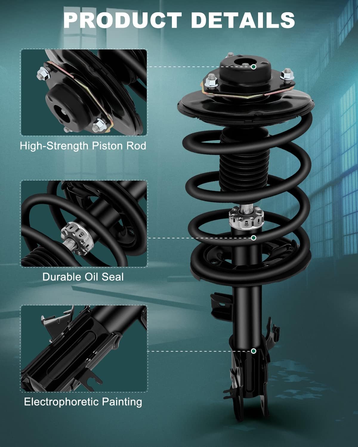 AUTOMUTO Strut Spring Assembly Front and Rear Pair Shock Absorber for 2003 2004 2005 2006 2007 for Nissan Murano set of 4