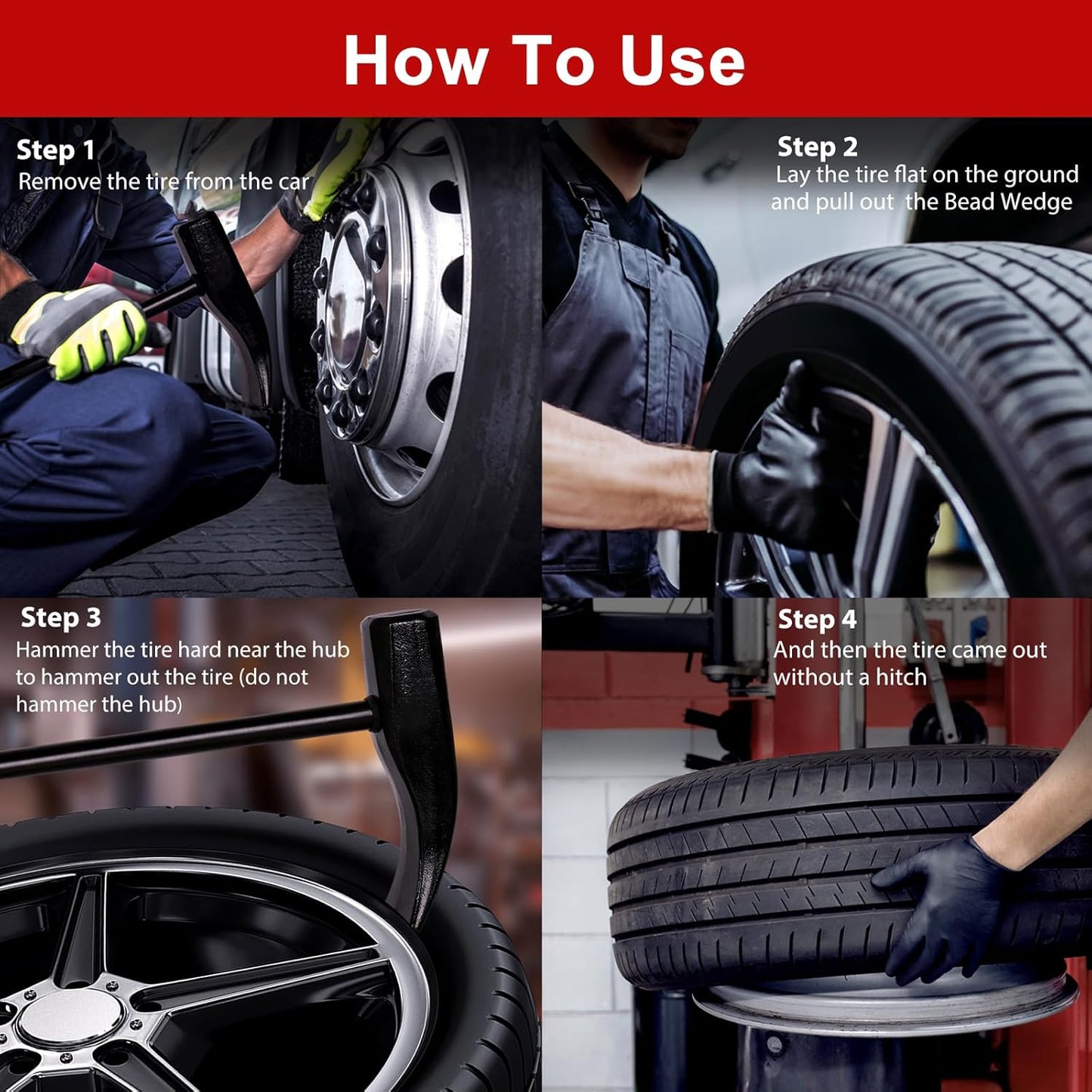 Tire Hammer Tire Bead Breaker Tool, 35429 Bead Breakers for Tire Removal, Semi Truck Tire Changing Tools, Tire Tools for Car Truck Bus ATV UTV Farm Tractor Aircraft Tires