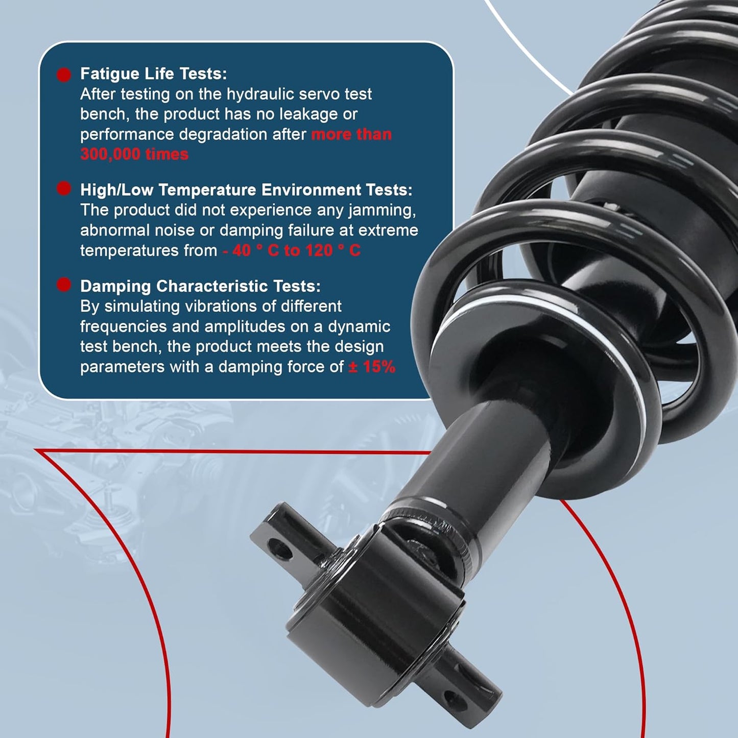 Vextone - Front Struts Shock Absorbers Complete Assembly - Fit for 2007-2013 Chevrolet Chevy Silverado 1500, GMC Sierra - Quick Install Replace 139105 Ready Strut (Set of 2)