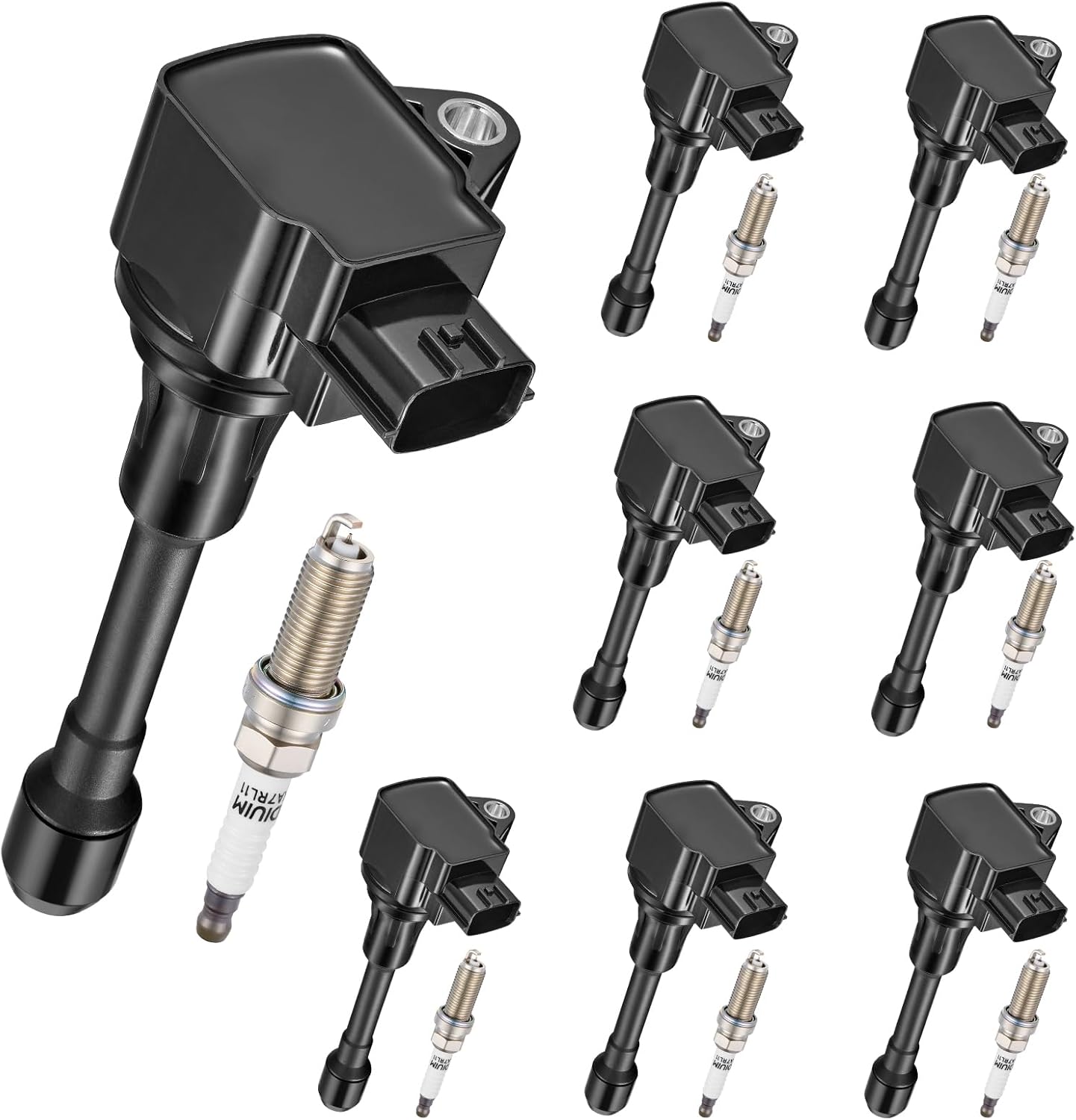 4-Pack UF659 Ignition Coils Compatible with Nissan Juke 11-17, Qashqai 17-22, Rogue Sport 17-22, Rogue 17-19, Sentra 17-19, 1.6L 2.0L L4 - Replaces 224481KC0A C1807 522202
