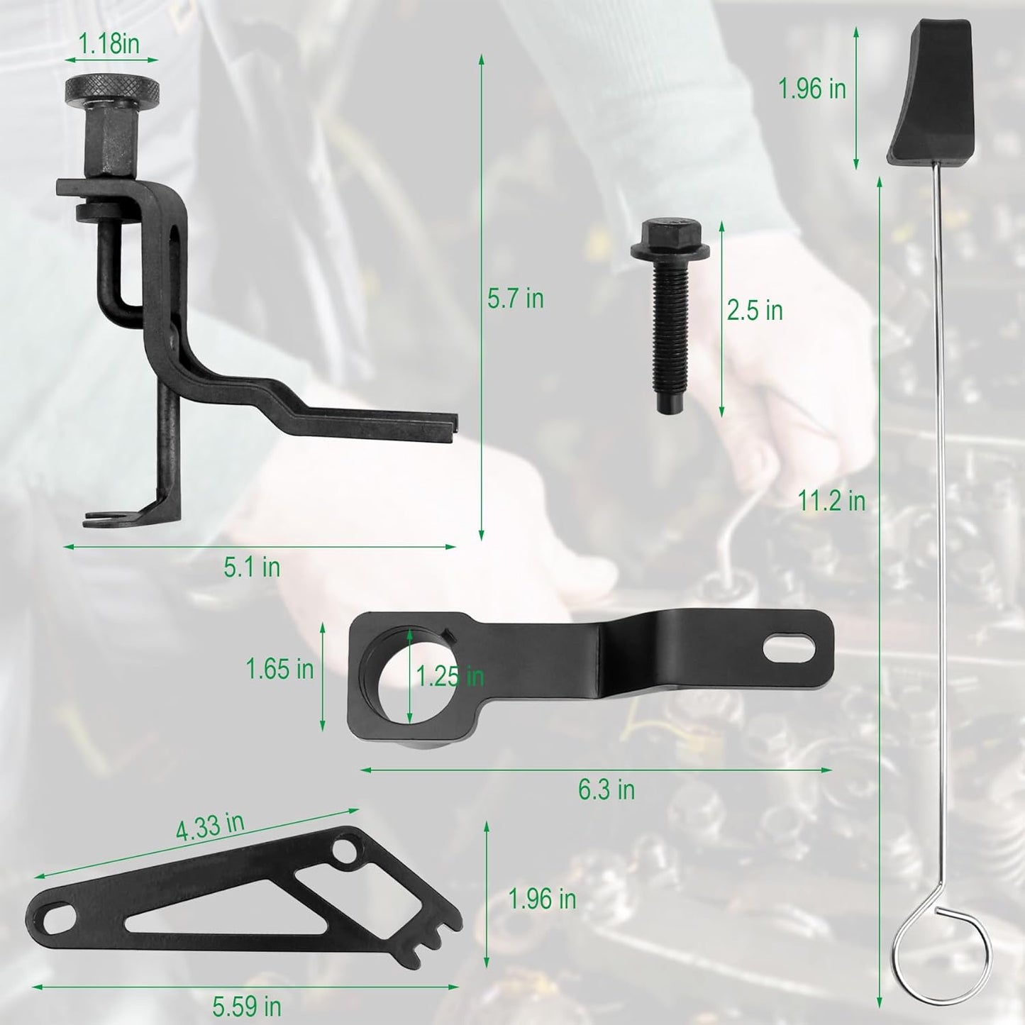 Timing Belt Tools Compatible with Ford 4.6L/5.4L 3V Engine Valve Spring Compressor Cam Phaser Holding Timing Chain Locking Wedge Crankshaft Positioning Wrench Holder Pulley Bolt Tool Set