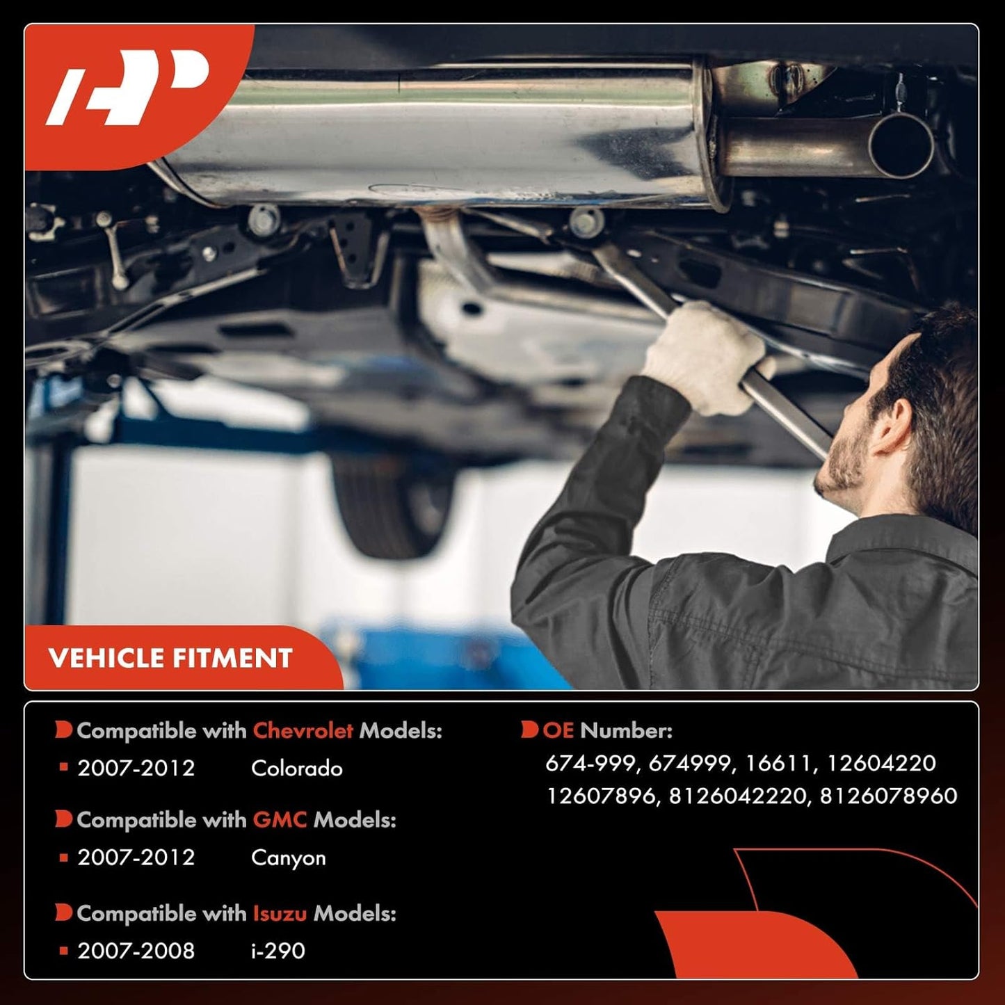 A-Premium Front Exhaust Manifold Catalytic Converter Kit Direct-Fit Compatible with Chevrolet Colorado 2007-2012 & GMC Canyon 2007-2012 & Isuzu i-290 i290 2007-2008, 2.9L, EPA Compliant