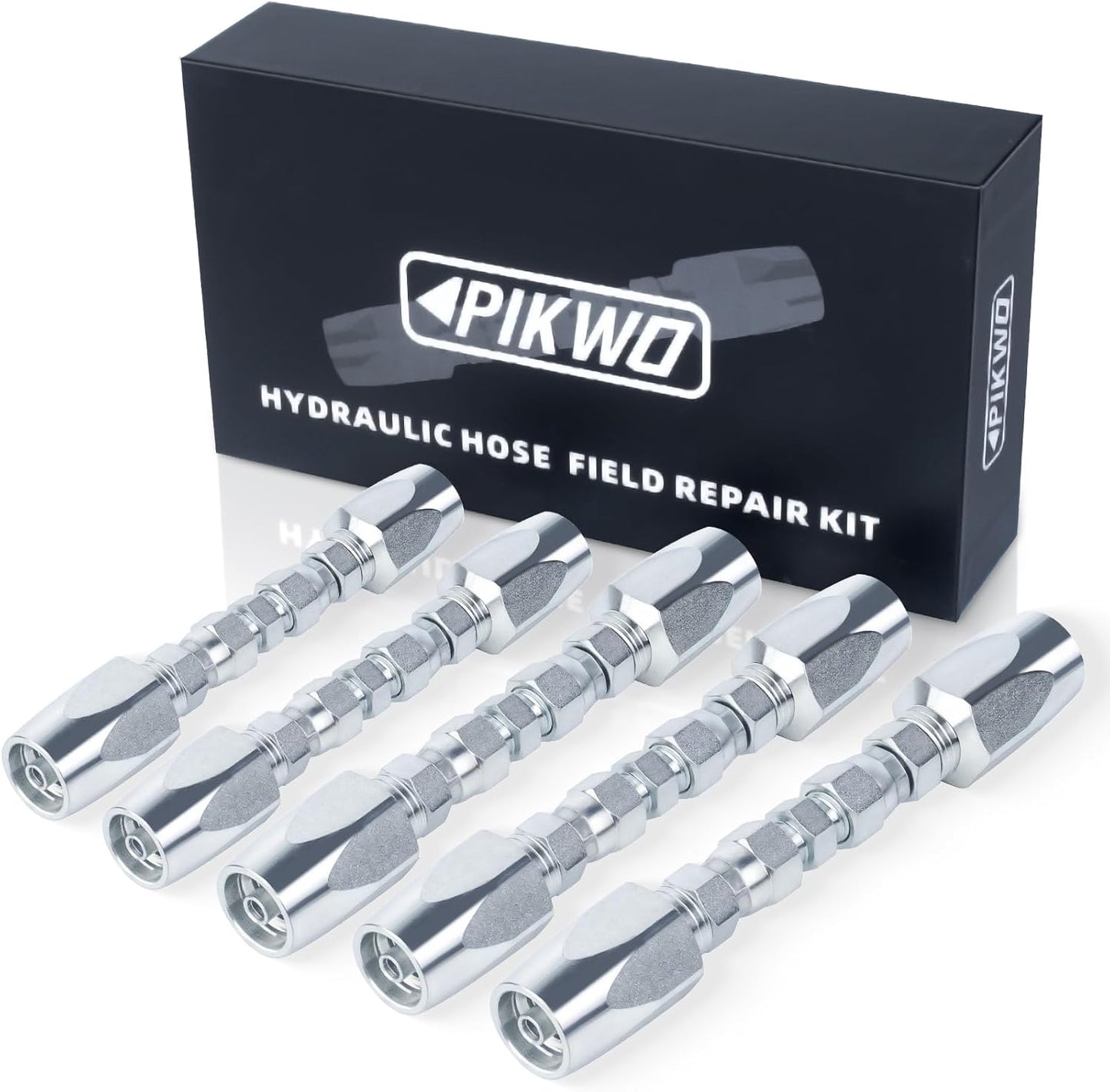 5Pcs Hydraulic Hose Field Repair Kit,1/4" 1/2" 3/8" Inner Diameter Reusable