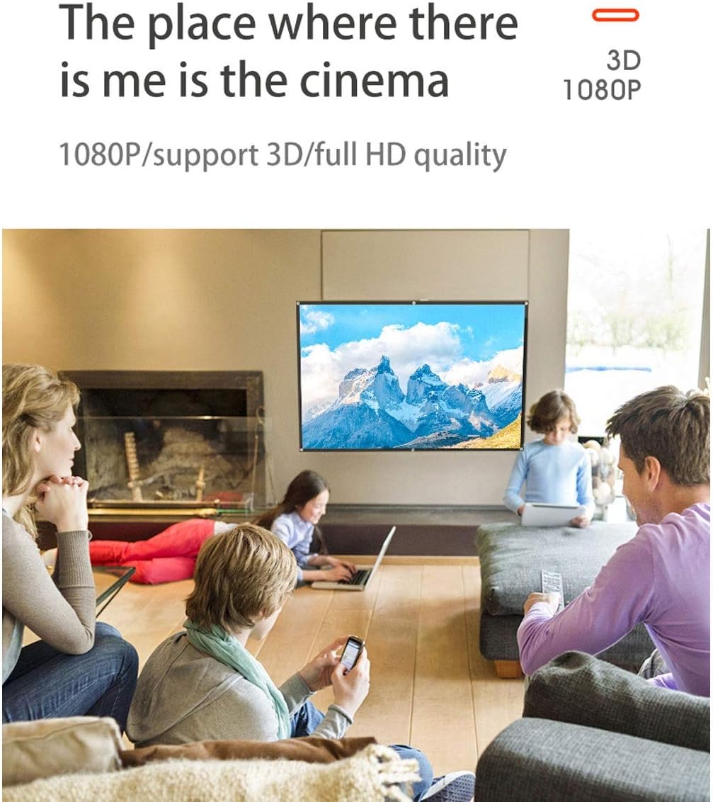 4:3 Hight-Density Projector Screen 100 120 150 inch 1080P 3D 4K Portable Foldable Projection Movies Screen(60 inch)