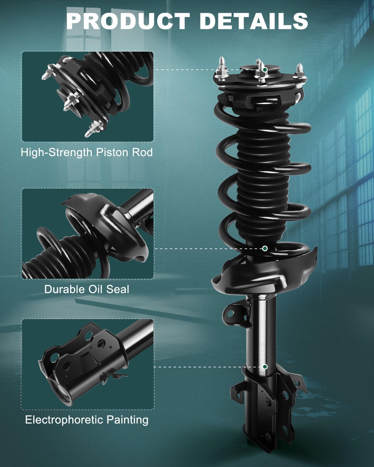 AUTOMUTO Front and Rear Pair Struts and Shocks Struts Complete Struts Assembly Fit for 2007 2008 2009 2010 2011 2012 for Acura RDX 172492 172491 37326