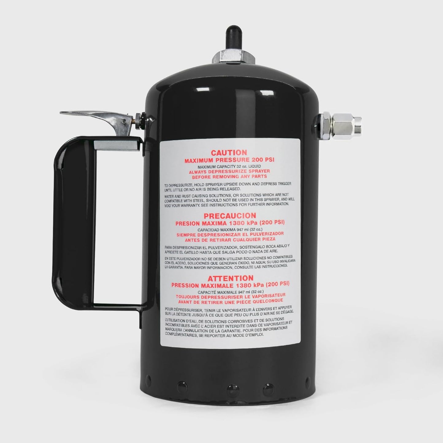 SURE SHOT A1002 1-Quart Non Aerosol Sprayer - Refillable Pressurized Sprayer Can for Oil, Solvent, Degreasers, Lubricants - Rechargeable Steel Canister with Adjustable Nozzles - Made in the USA - 32oz
