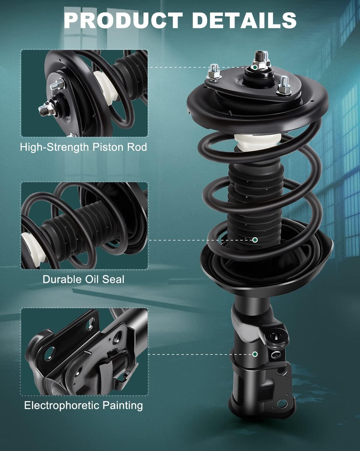 AUTOMUTO Strut Spring Assembly Front and Rear Pair Shock Struts Coil Springsr Fit 2002-2006 for Honda CR-V 4WD AWD FWD
