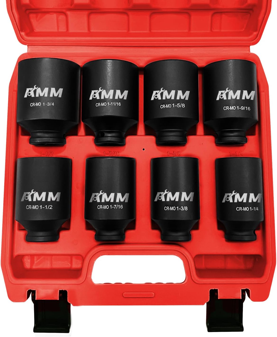 AMM 123Pcs Impact socket set,1/4”3/8”Drive Deep&Shallow Socket wrench set,6 Point Metric&Standard Full 5/32"-3/4",4-22mm with Spark plug sockets,72T Ratchet handle,Screwdrivers,for Automotive&Home