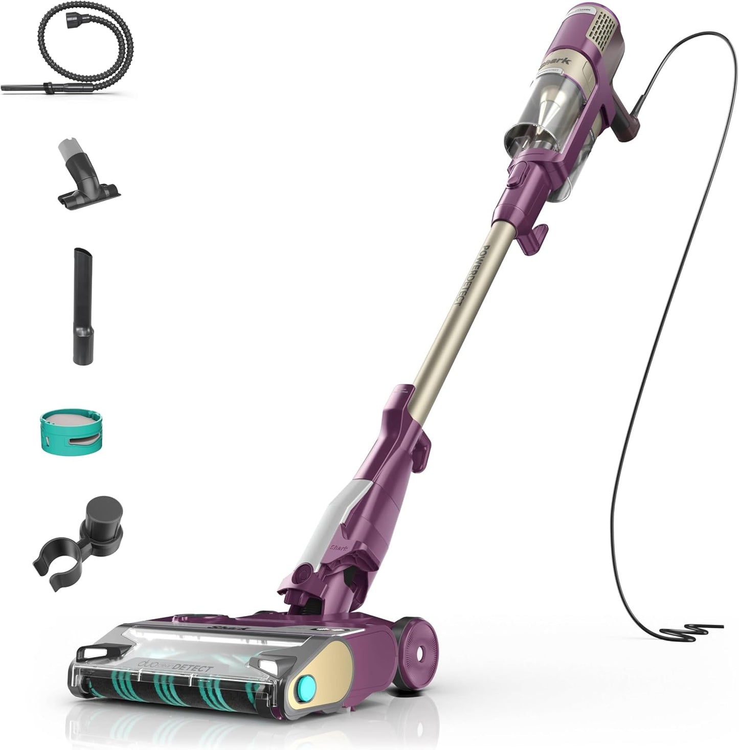 Shark POWERDETECT Ultra-Light Corded Stick Vacuum with DuoClean Technology, Self-Cleaning Brushroll for No Hair Wrap, Anti-Allergen Complete Seal, and Odor Neutralizer Technology, HZ4002