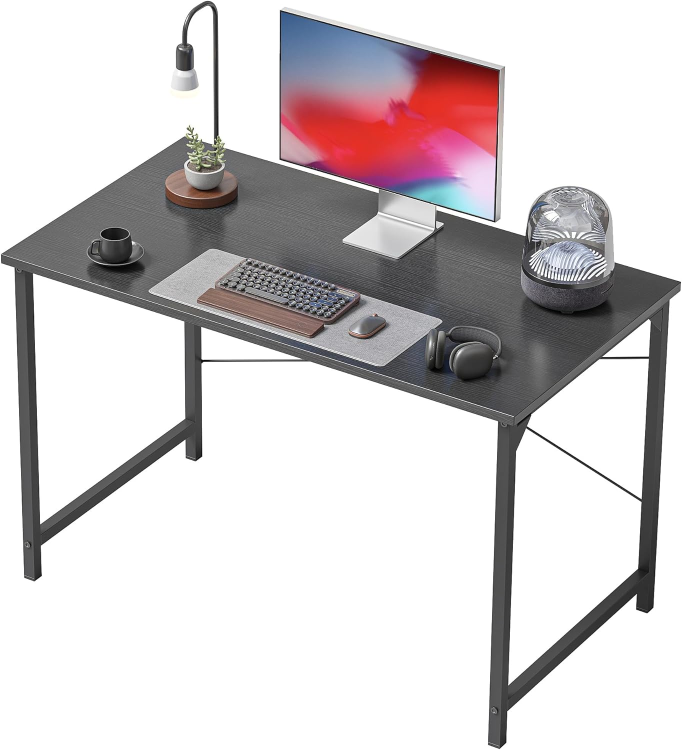 BANTI Computer Desk, 47 inch Home Office Desk, Modern Simple Style PC Table for Home, Office, Study, Writing, Rustic Brown