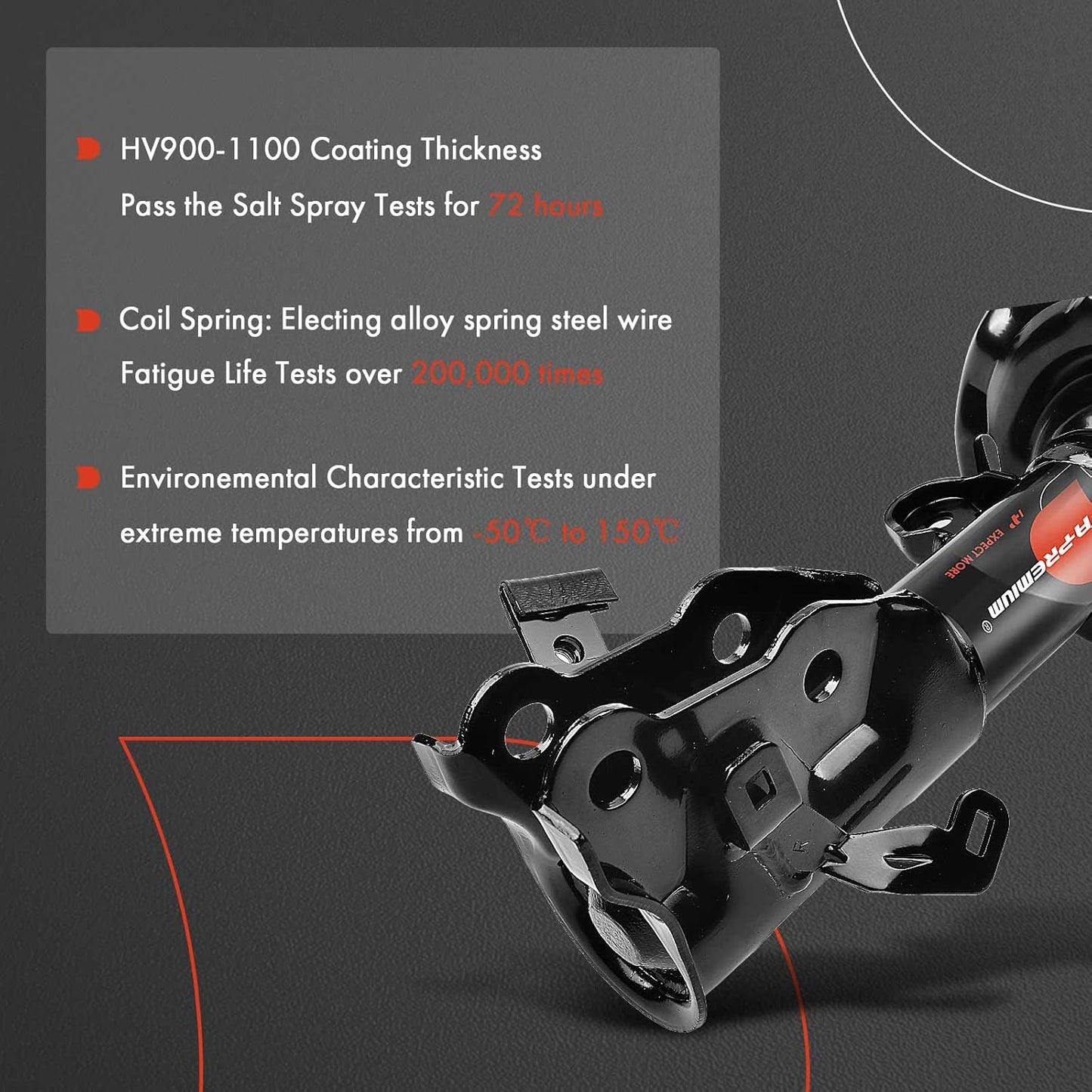 A-Premium Front Shock Complete Strut & Coil Spring Assembly Compatible with Honda Civic 2012 2013 1.8L Coupe, 2-PC Set