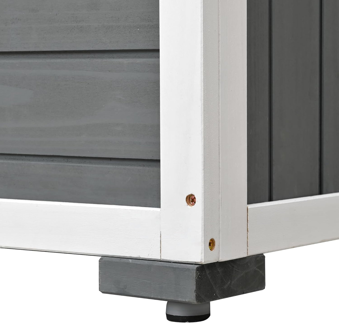 63'' Height Garden Wood Storage Cabinet Outdoor Tool Storage Shed, Mini Greenhouse Cold Frame with Waterproof- Roof and Lockable Door for Backyard,Patio, Lawn, Gray
