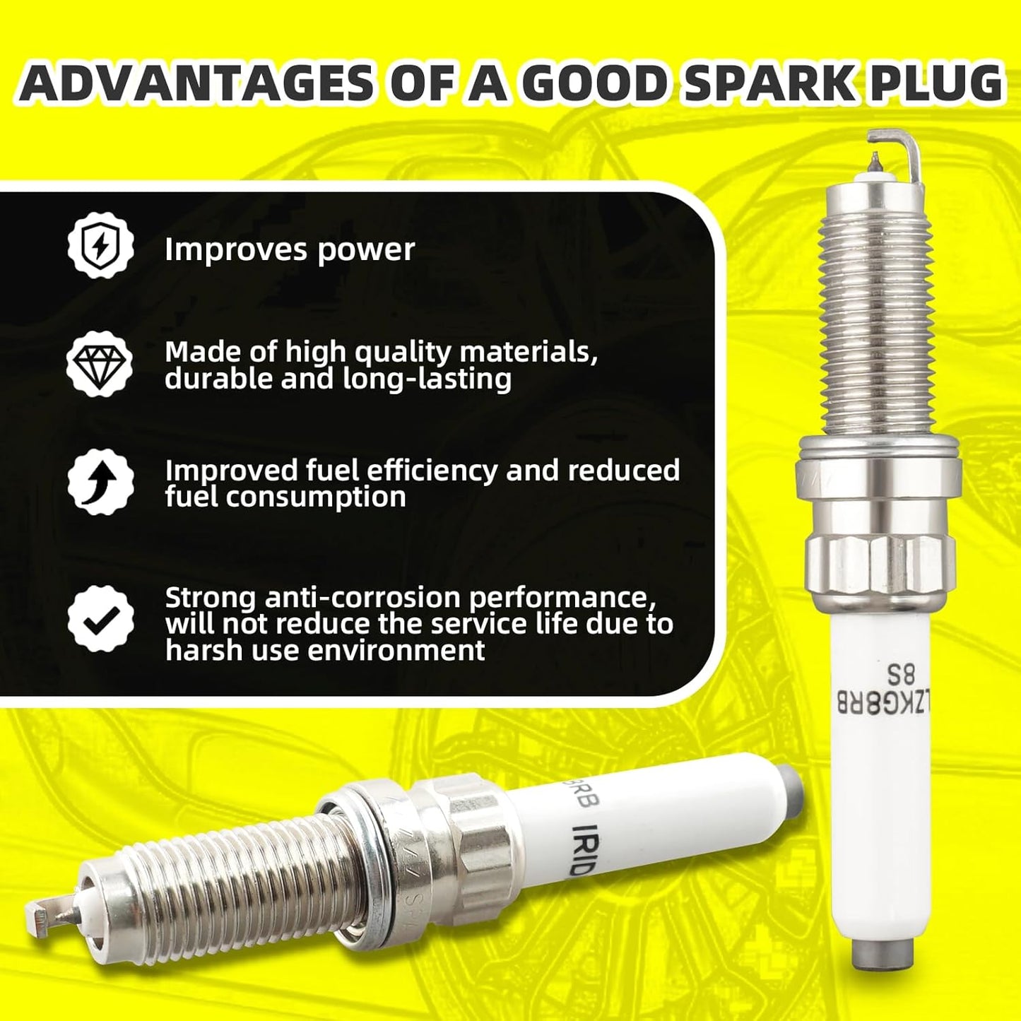 Set of 6 Ignition Coils Pack UF750 12138643360 & 6 PCS Iridium Spark Plugs Compatible with BMW 340i GT 540i X3 740i 640i xDrive M240i X4 Mini Cooper Clubman - 1.5L 3.0L L3 L6