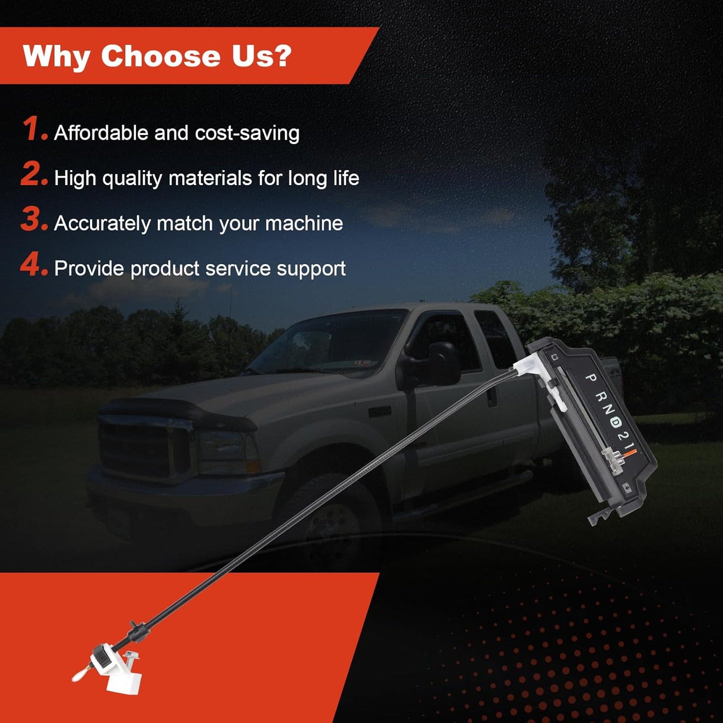 XL3Z-7A110-AA Gear Shift Indicator Cable Compatible with Ford F-250 1999 2000 2001 2002 2003 Shift Indicator Assembly