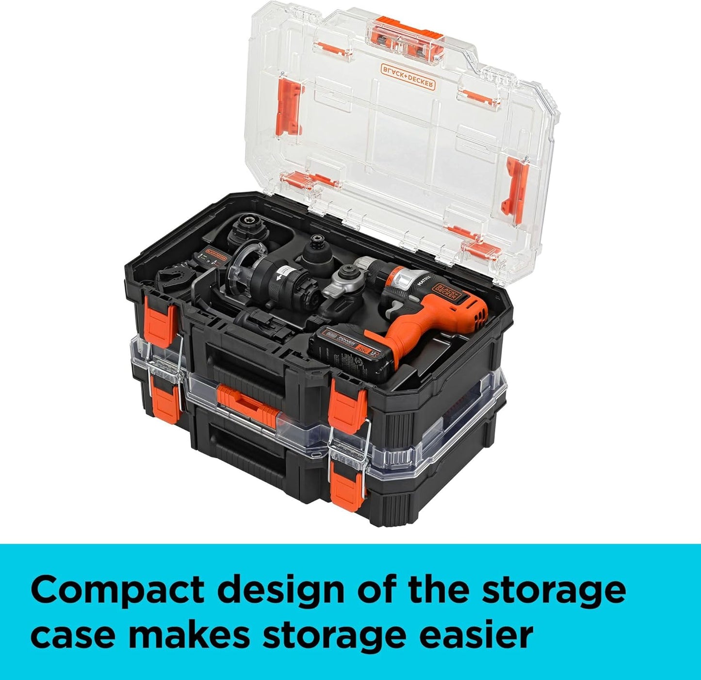 BLACK+DECKER MATRIX 20V MAX Power Tool Combo Kit, Cordless Power Tool Set with Battery and Charger Included, 10 Piece (BDCDMT1210KITC1