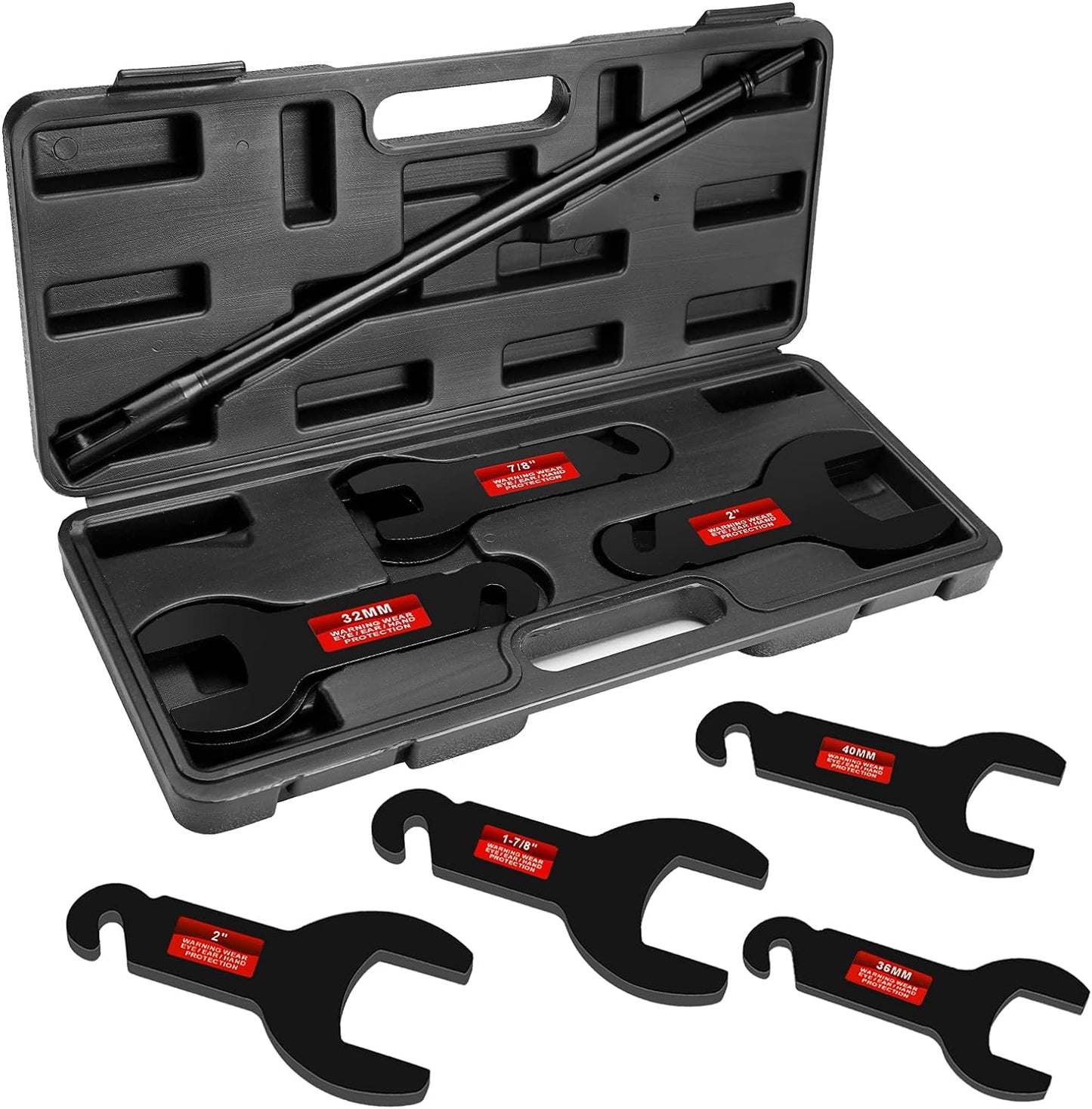 BETOOLL 8PCS Pneumatic Fan Clutch Wrench - 43300 Removal Tool Kit, Auto Repair Spanner Kit Installs Compatible With Ford, GM, Chrysler and Jeep