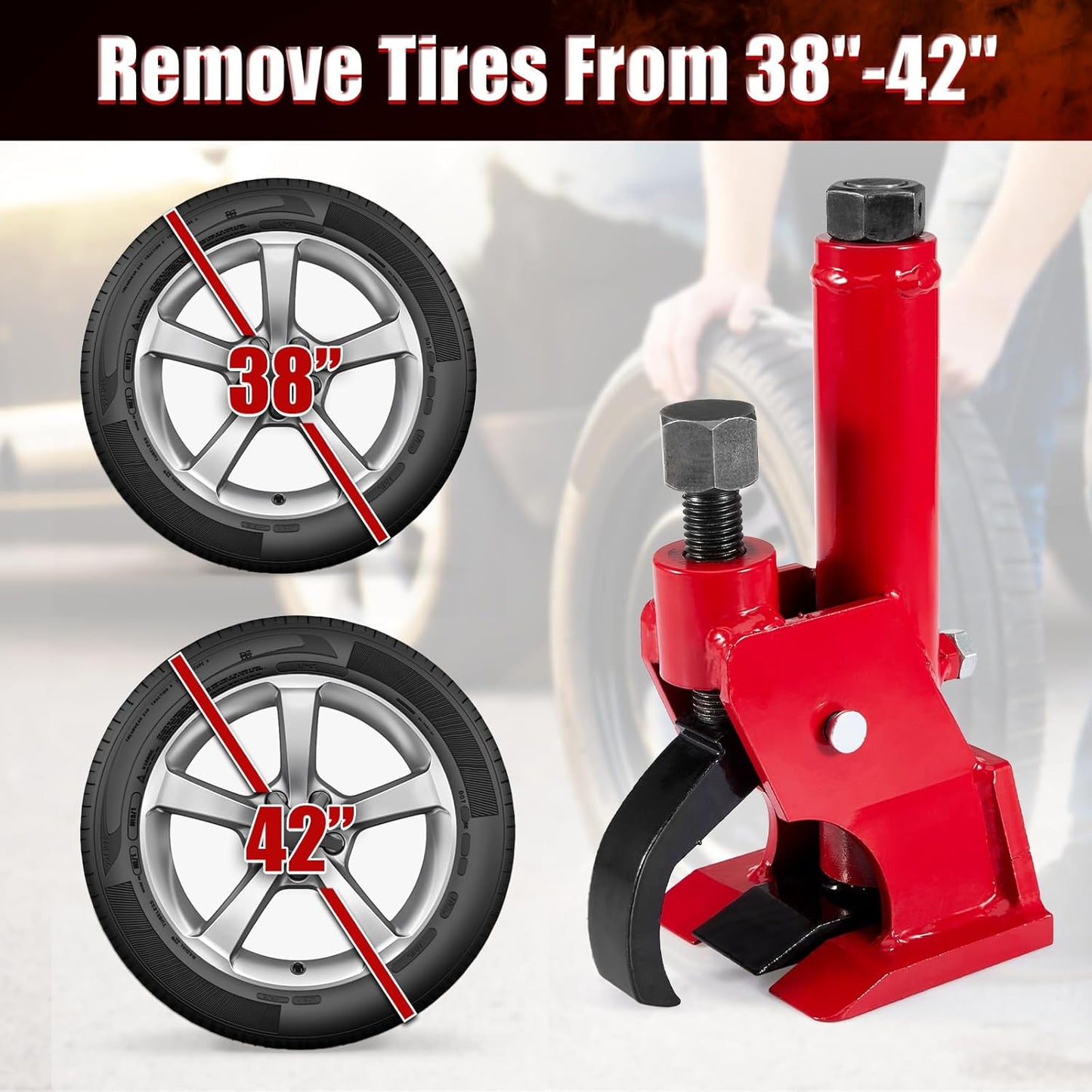 CarBole Manual Tire Bead Breaker, 38"-42" Tires Changer Tool, Protect Aluminum Alloy Hubs, Easy-Operated Tire Repair Tool for ATVs/UTVs, Tractors, Trucks, Cars, Heavy Duty Tires