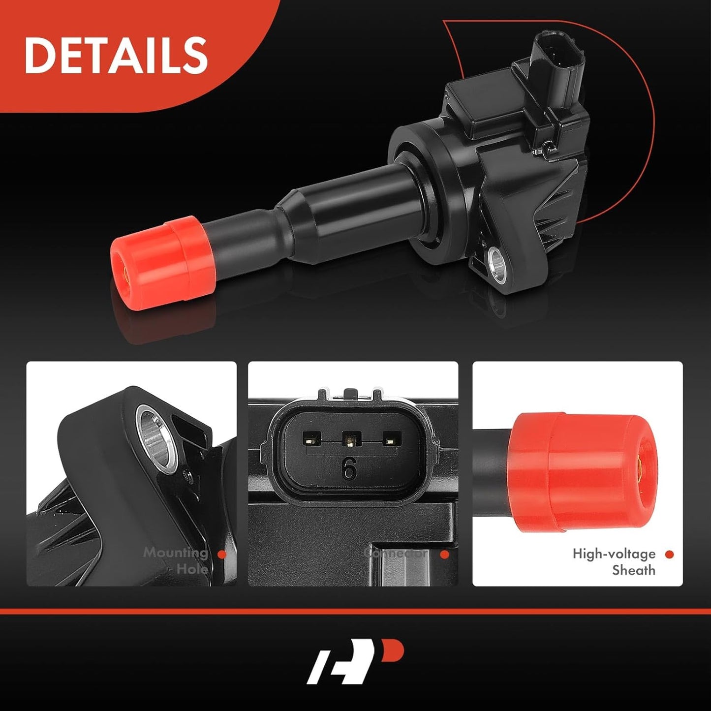 A-Premium Engine Ignition Coil Packs Compatible with Honda Fit 2007-2008 I4 1.5L 4-PC Set