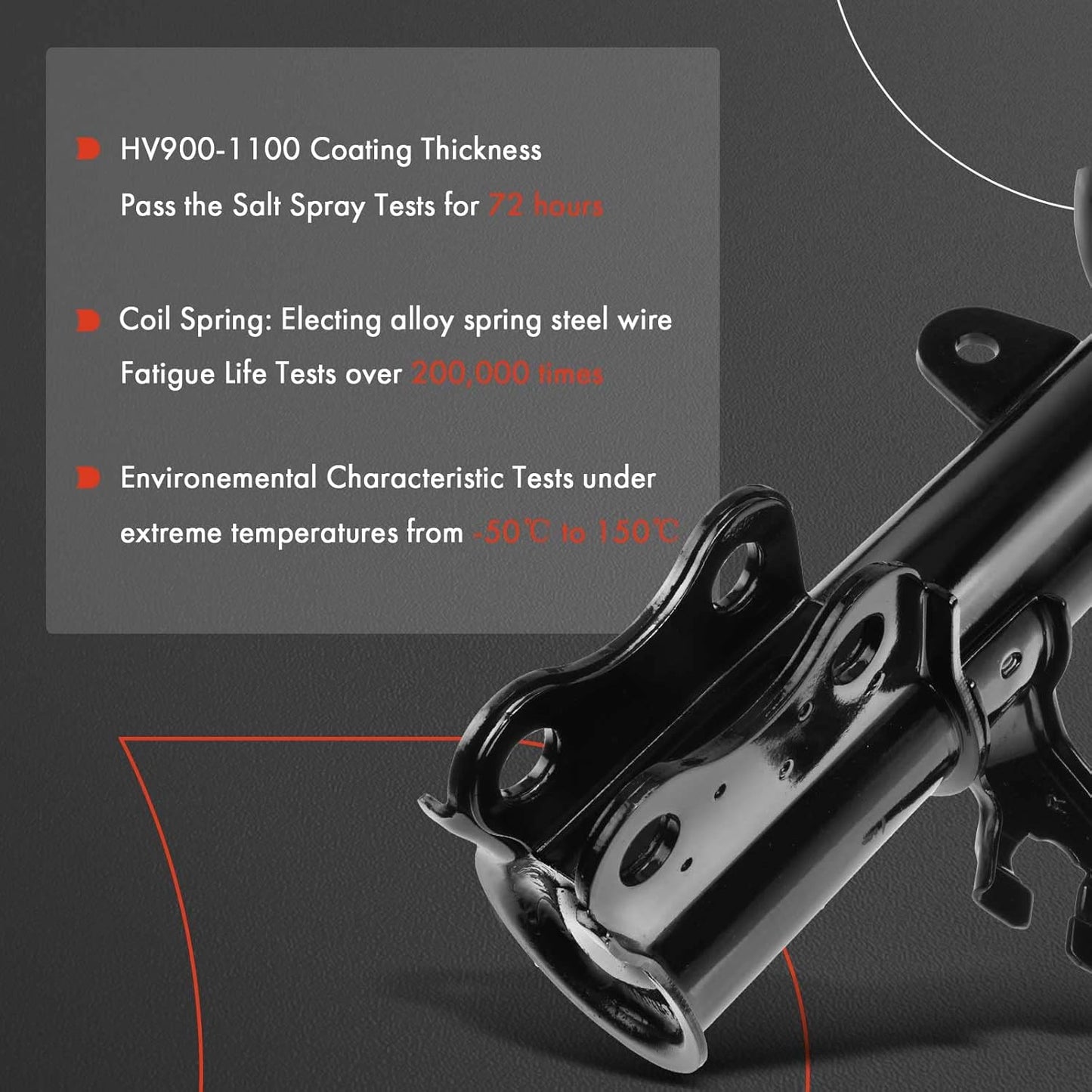 A-Premium Front Pair (2) Complete Strut & Coil Spring Assembly Compatible with Nissan Versa 2012-2019, Versa Note 2014-2019, Driver and Passenger Side