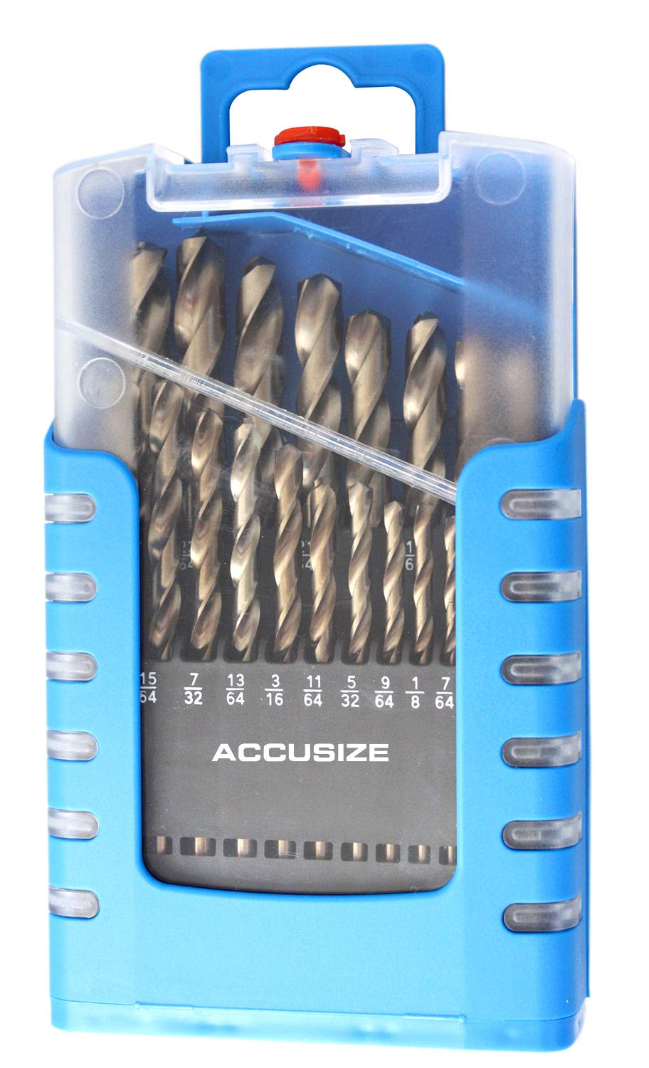 Accusize Industrial Tools - 115 Pc M35 H.S.S. Plus 5% Cobalt Drill Bit Set, Professional, 135° Split Point, Sizes 1/16'' to 1/2'', #1-60, A-Z, 0422-1003