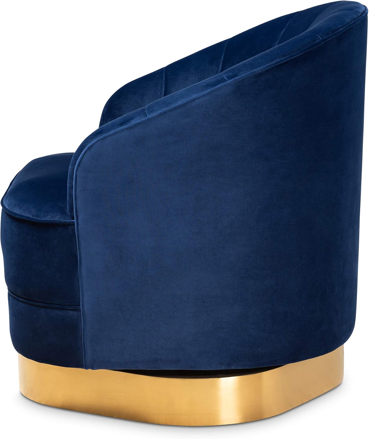 Baxton Studio Chairs, Royal Blue/Gold