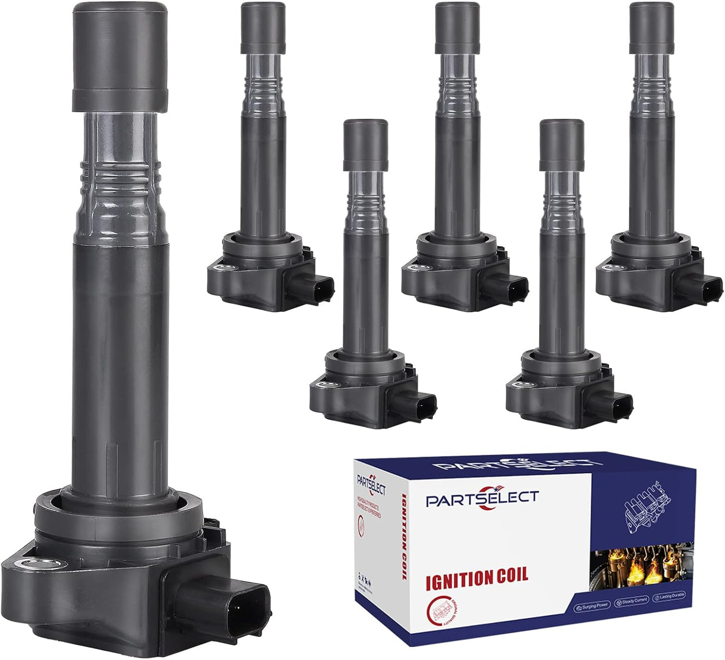 6PCS Ignition Coil Pack UF648 C1791 5C1848 Replacement for Jeep Grand Cherokee Wrangler for Dodge Avenge Challenger Charger Durango RAM 1500 for Chrysler 300 for VW Routan 3.6L V6 2011-2016