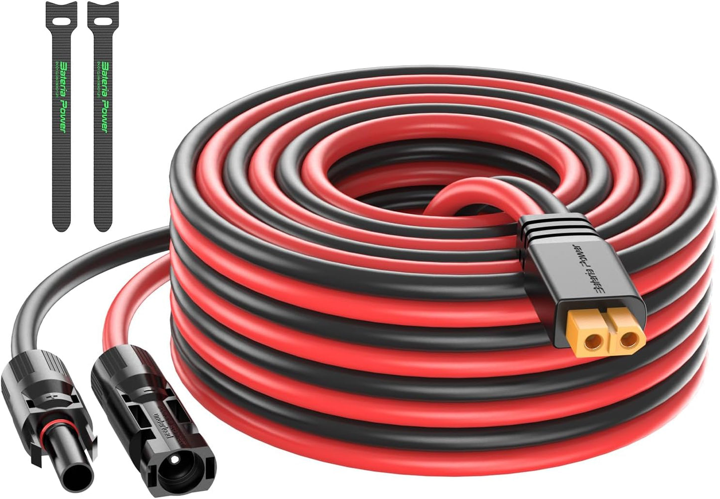 Solar to XT60 Charge Extension Cable 10AWG 25Ft, Solar Connector to XT60 Adapter Cable for Solar Panel to LiFePO4 Battery RV Portable Power Station Solar Generator,10AWG 25Ft