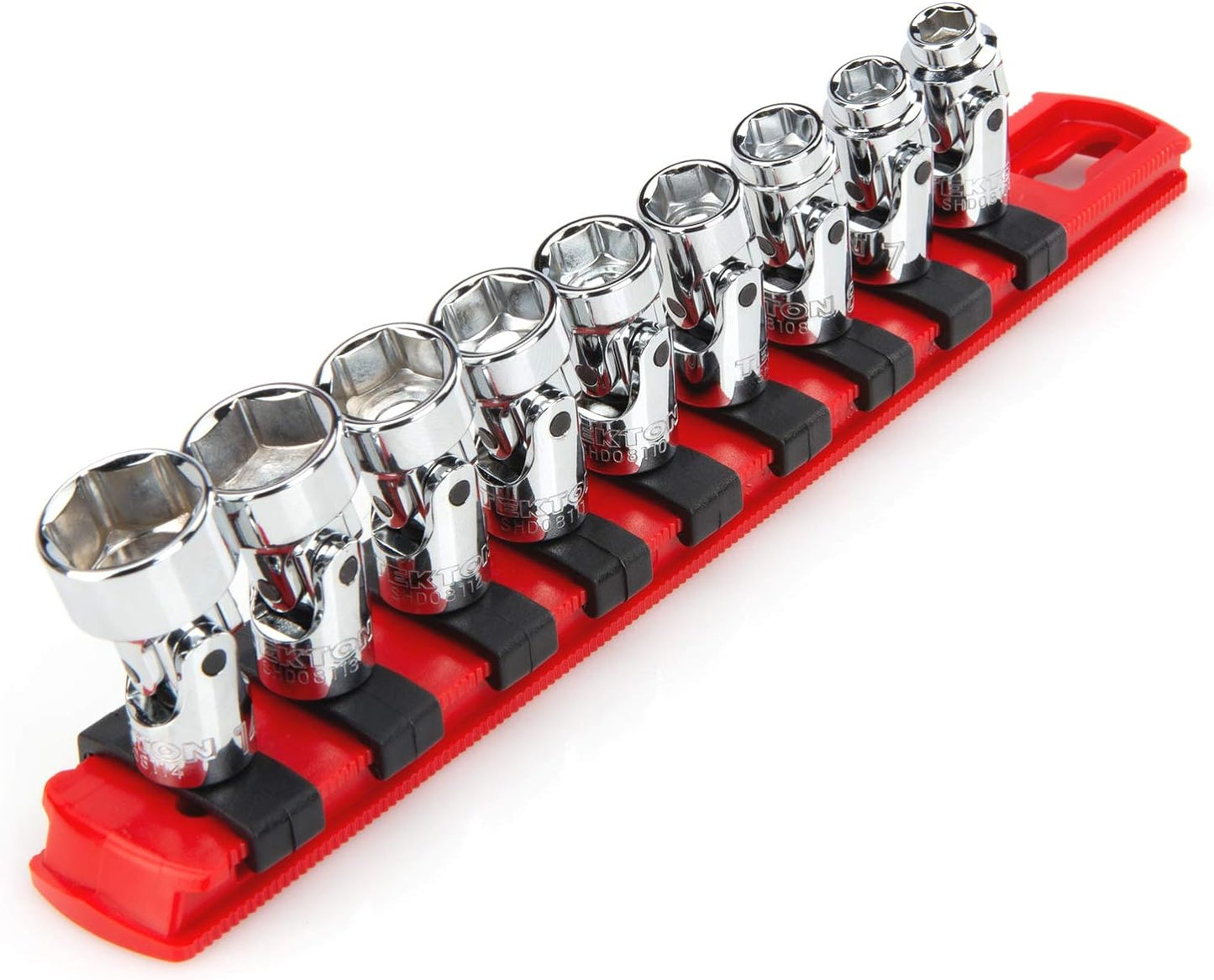 TEKTON 3/8 Inch Drive 6-Point Universal Joint Socket Set with Case, 17-Piece (3/8-3/4 in., 10-19 mm) | SHD91301