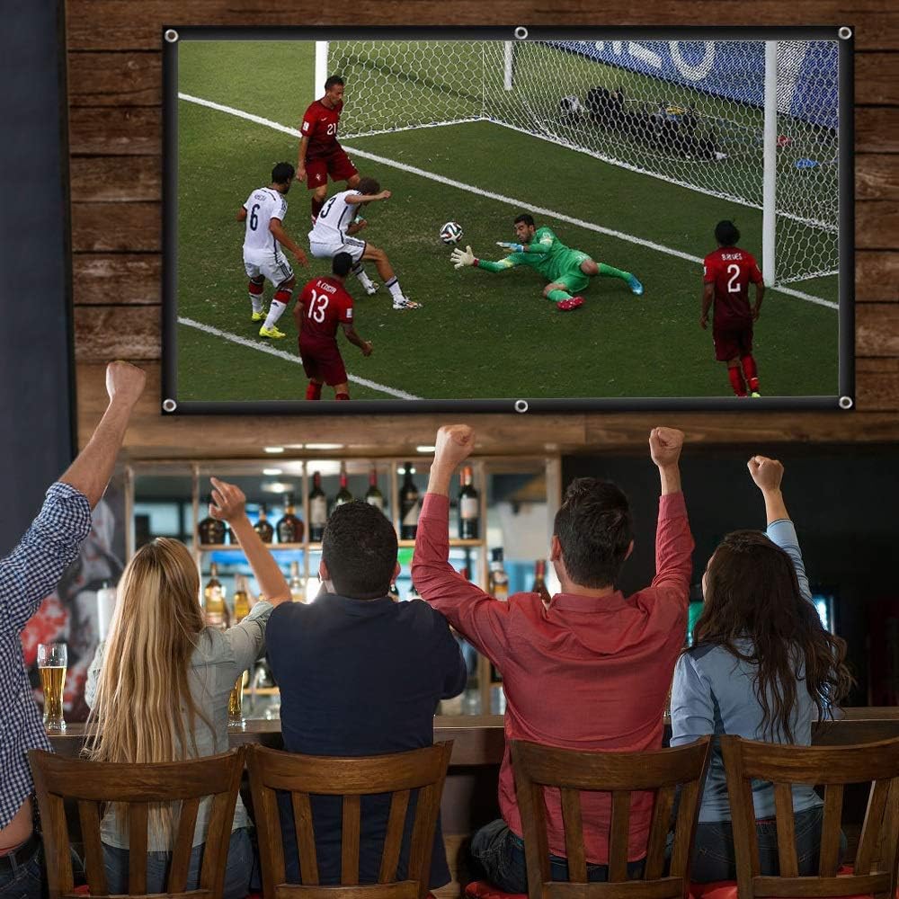 Thickened 100 inch Foldable Projector Screen 16:9 Matt White Front Rear Home Outdoor Theater Projection Screen