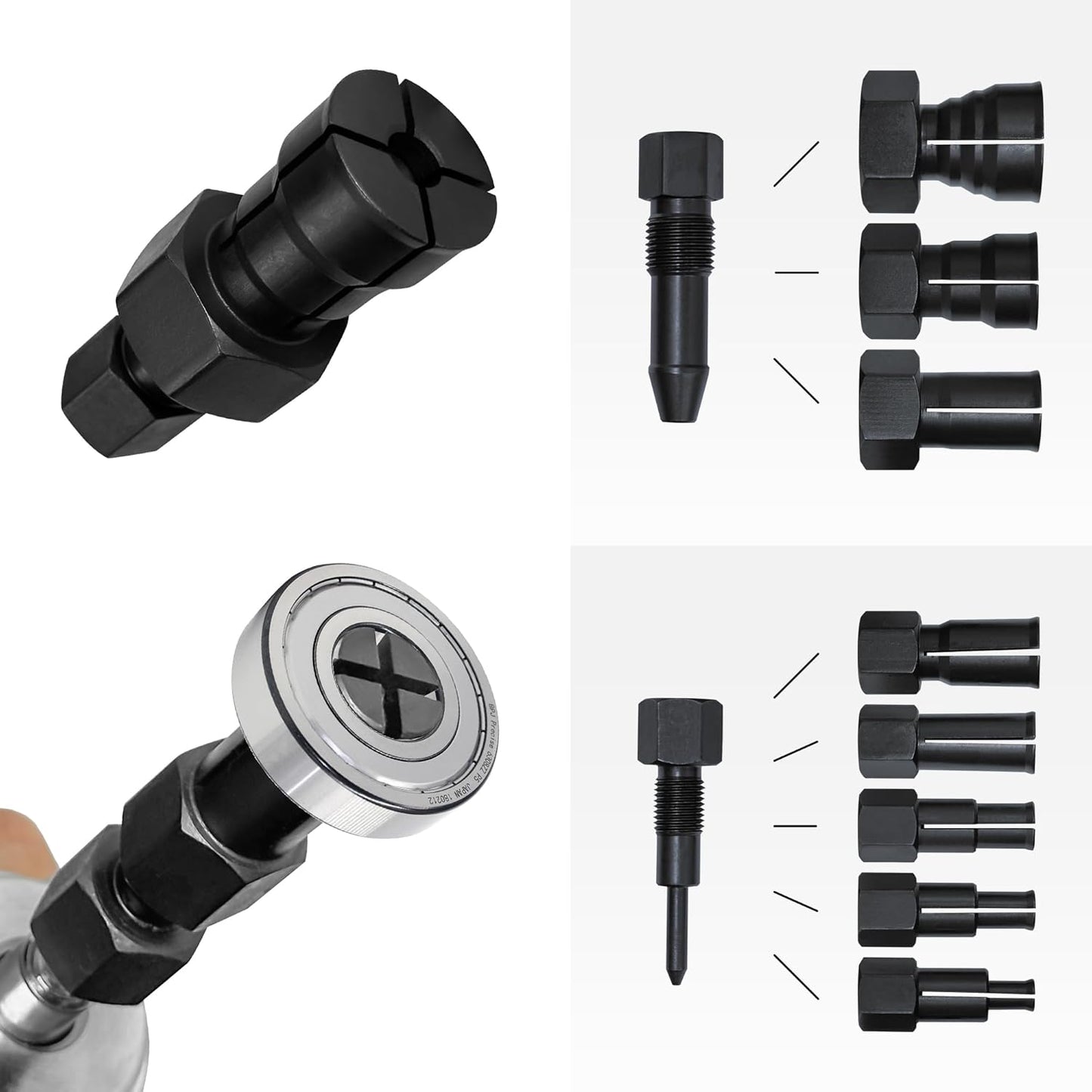 12Pcs Motorcycle Bearing Puller Kit, Blind Bearing Puller Kit, Slide Hammer Puller Set Suitable for Bearing Diameter 8-32MM