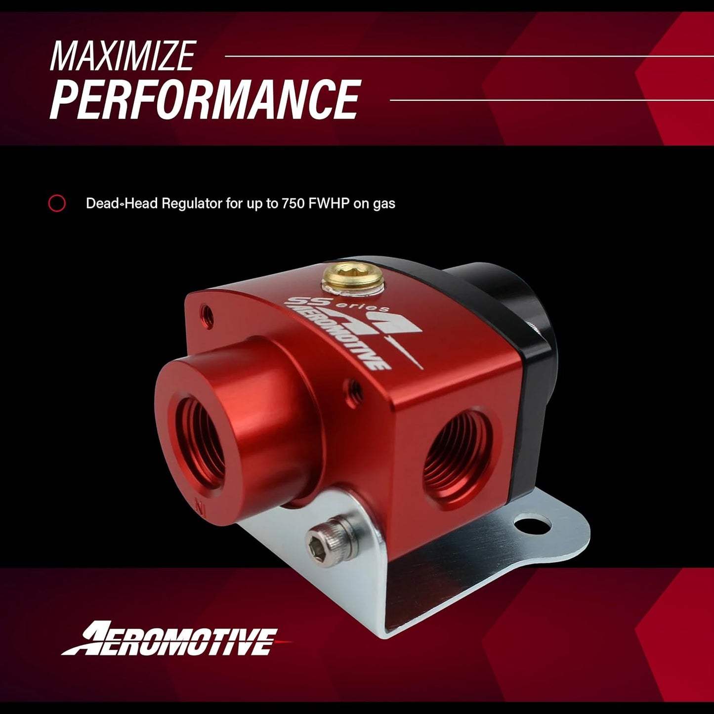 Aeromotive 13201 Carburetor Fuel Pressure Regulator, Adjustable, 5-10 PSI, ORB-06