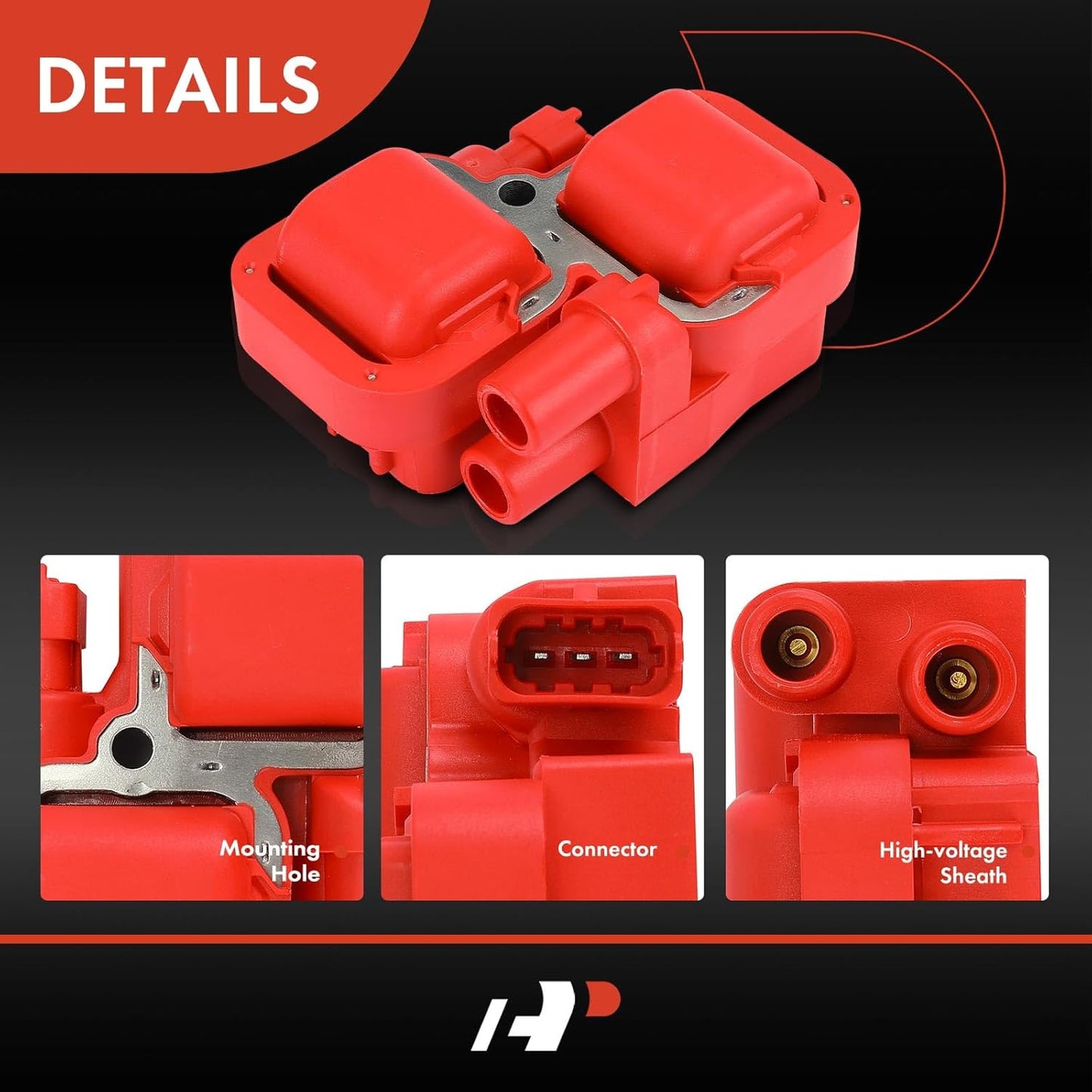 A-Premium Engine Ignition Coil Pack Compatible with Mercedes-Benz C240 2001-2005, C280 1998-2000, C32 AMG, C320, CLK320, E320, ML320, ML350, S350, SLK32 AMG, SLK320 & Chrysler Crossfire