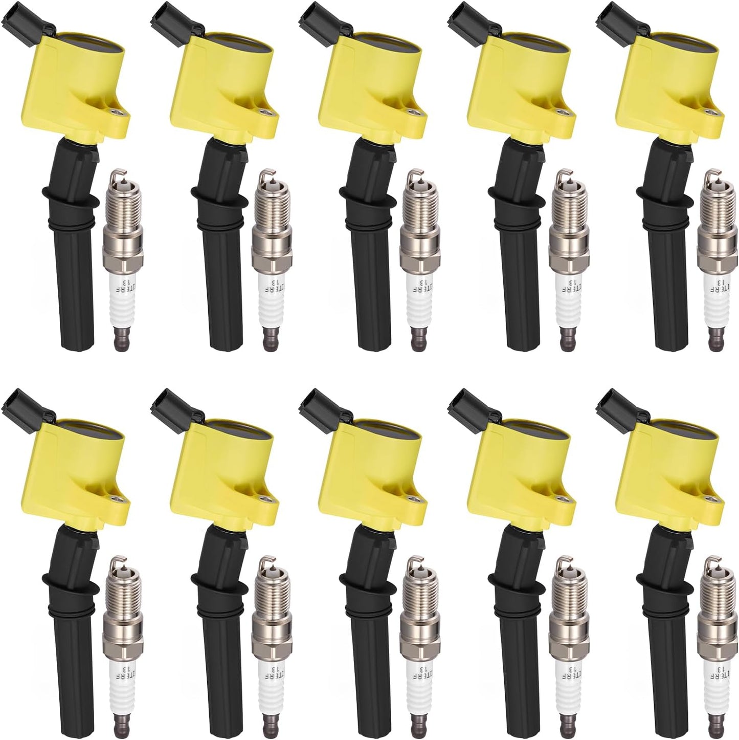 BDFHYK High Performance Ignition Coil DG508 Compatible with Ford F150 F250 1997-2010 Ford Explorer Crown Victoria 2003 2004 Ford Expedition Mustang Ford Coil Pack 5.4L Coil for DG481 DG491 Set of 8
