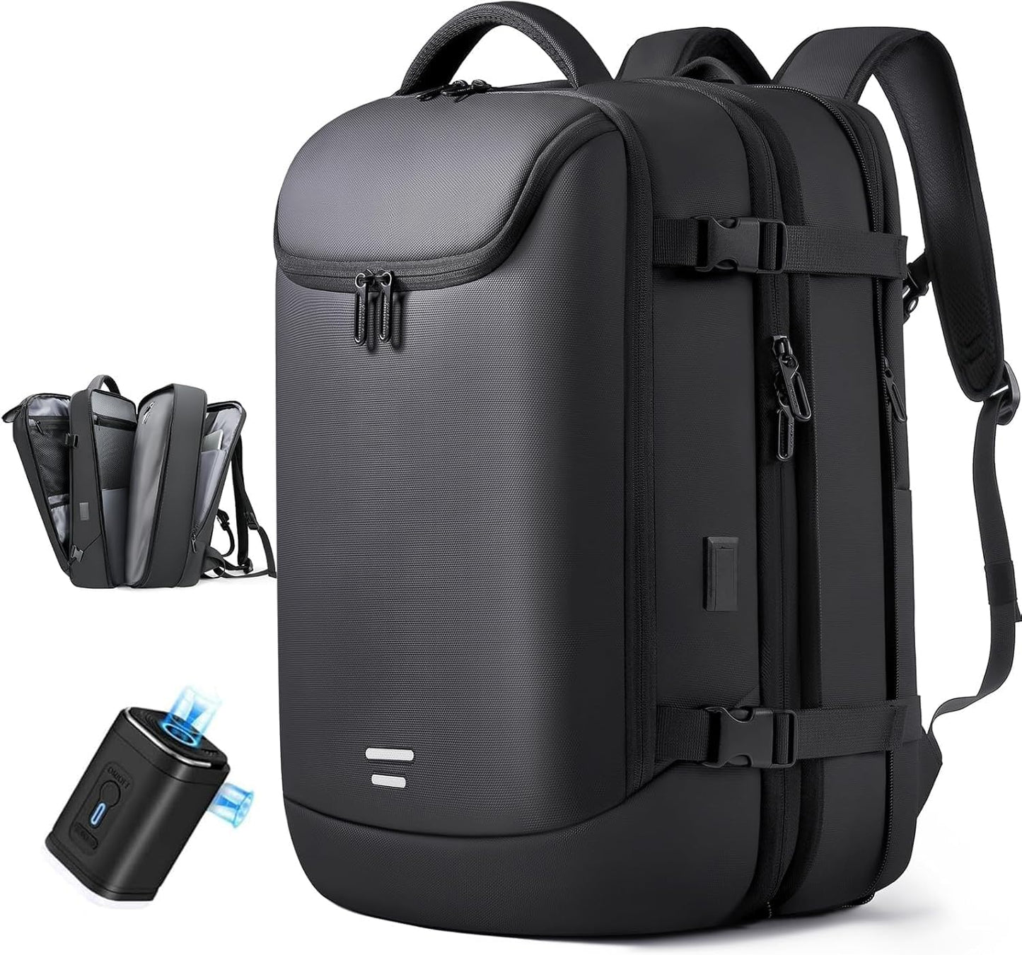 Travel Carry on Backpack 50L Expandable Flight Approved Backpacks 17.3 inch Laptop and USB Charging Port bags Water Resistant Business Back Pack for Women & Men