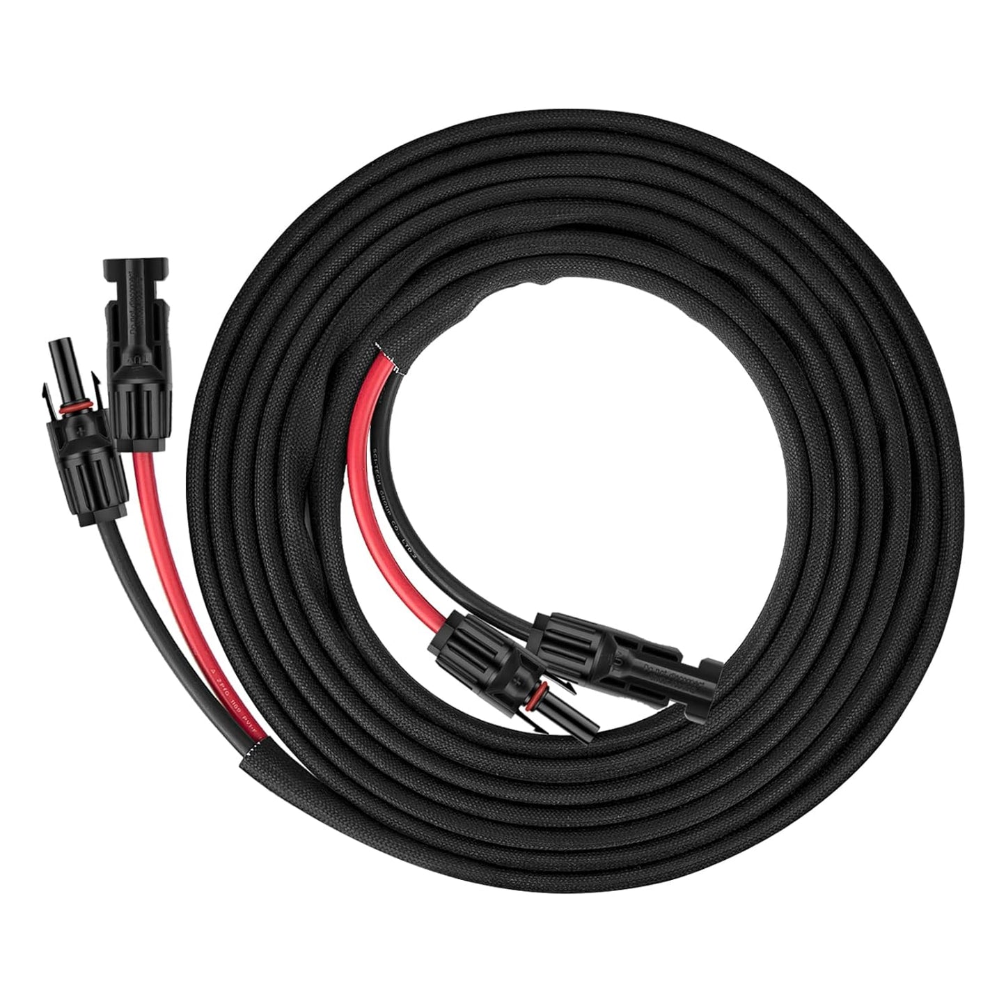 50FT 10AWG Solar Panel Extension Cable with Female and Male Connectors, Solar Cable for Solar Panels, Charge Controllers and Solar Generator (10AWG, 50FT)