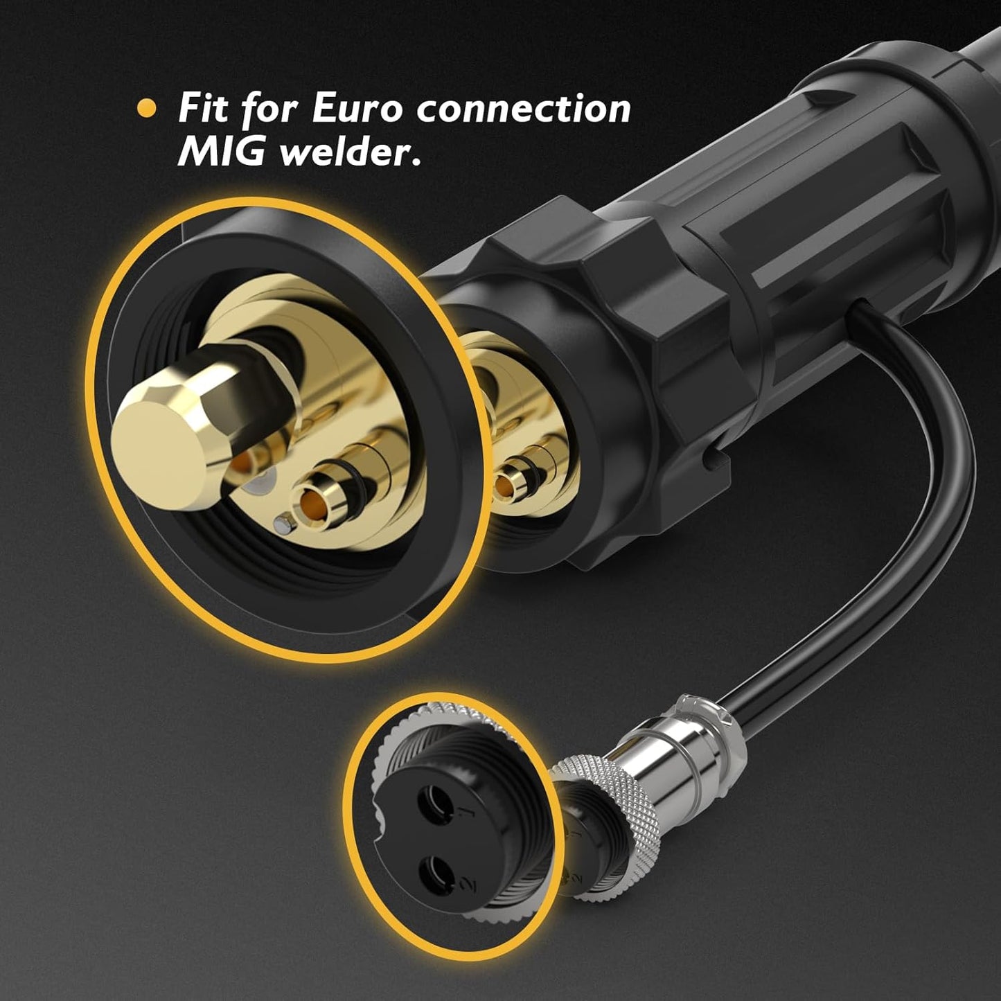 TOOLIOM Spool Gun 150A Aluminum MIG Welding Euro Connection for TOOLIOM TL-200M&TL-250M