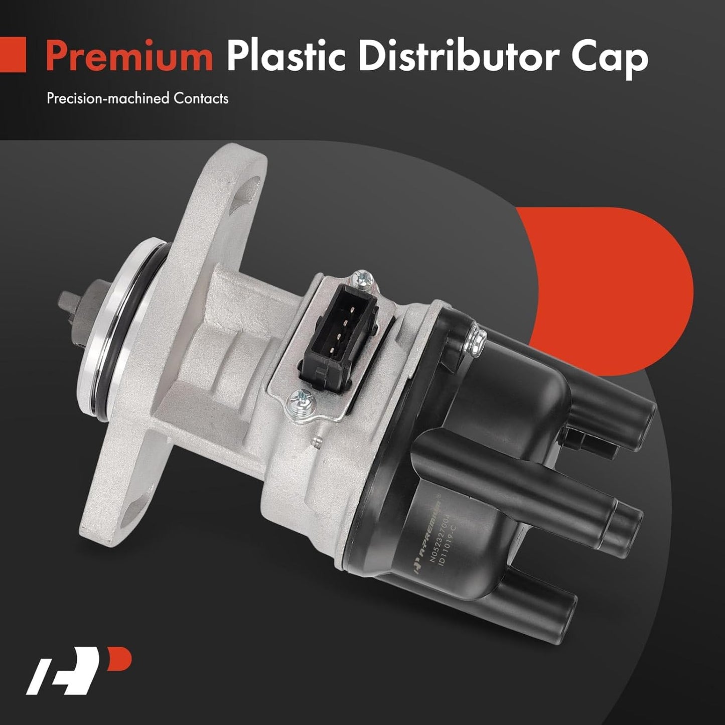 A-Premium Ignition Distributor with Cap and Rotor Compatible with Nissan Sentra 1989-1994, NX 1991-1993, Pulsar NX 1989-1990, 1.6L Gas