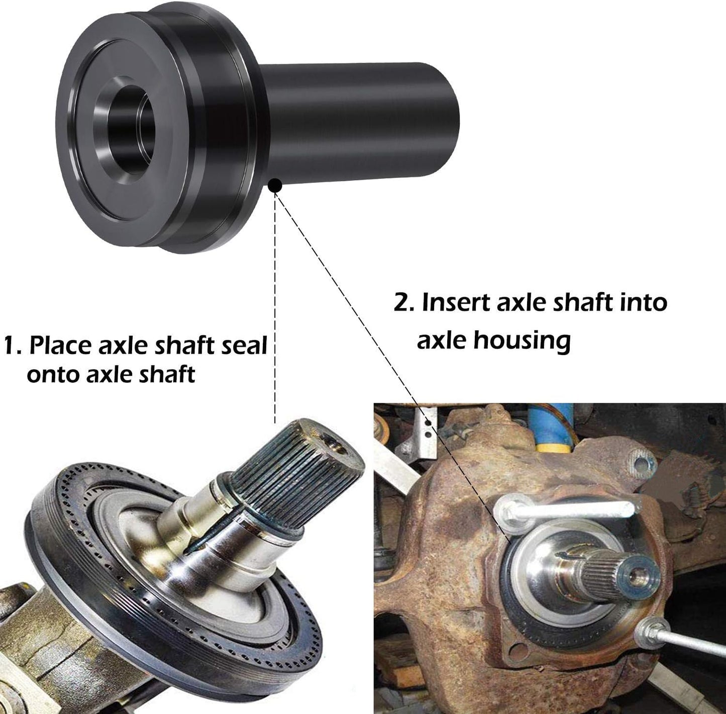6697 Wheel Knuckle Vacuum Oil Seal Installer Tool Fit for Ford 2005 to Current F-250 F-350 Axle Tools