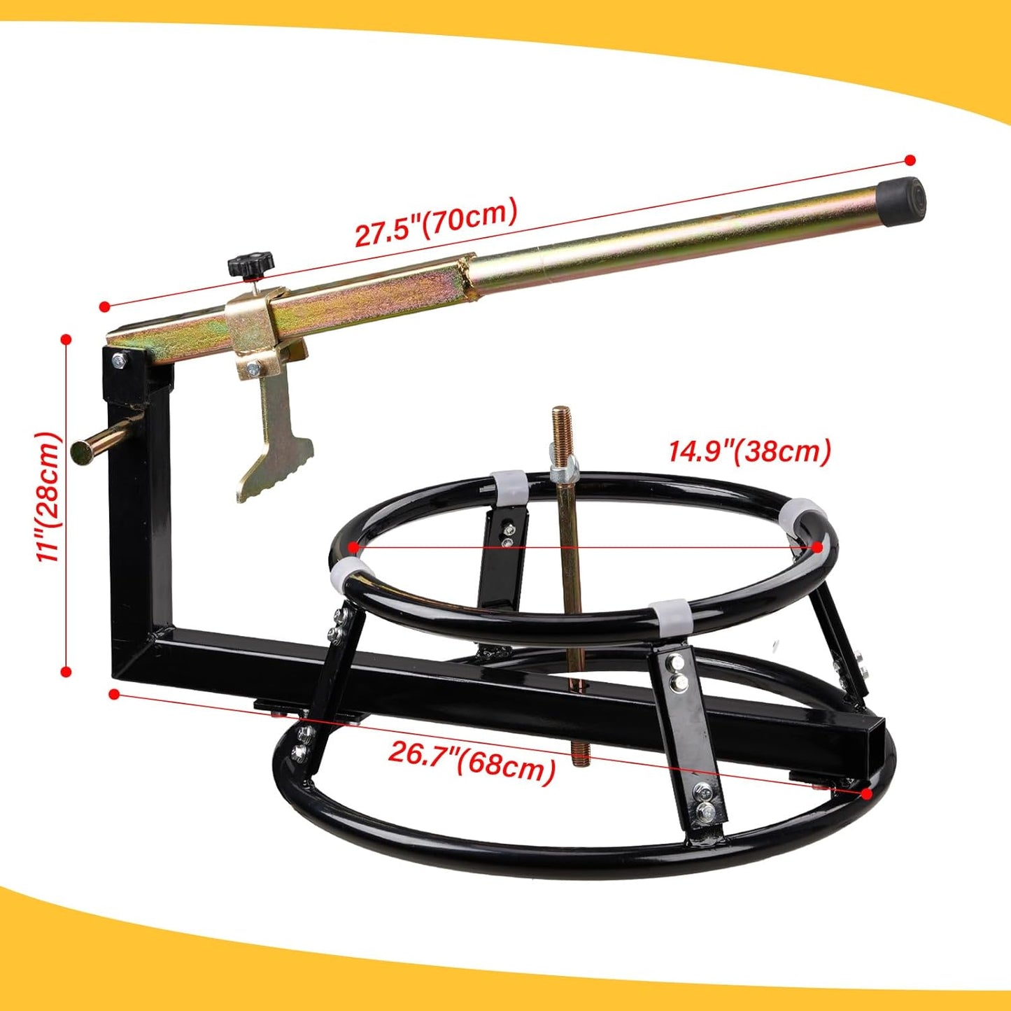 Tire Change Stand for 16in to 21in Tires Motorcycle Dirt Bike Bead Breaker Mount, Black