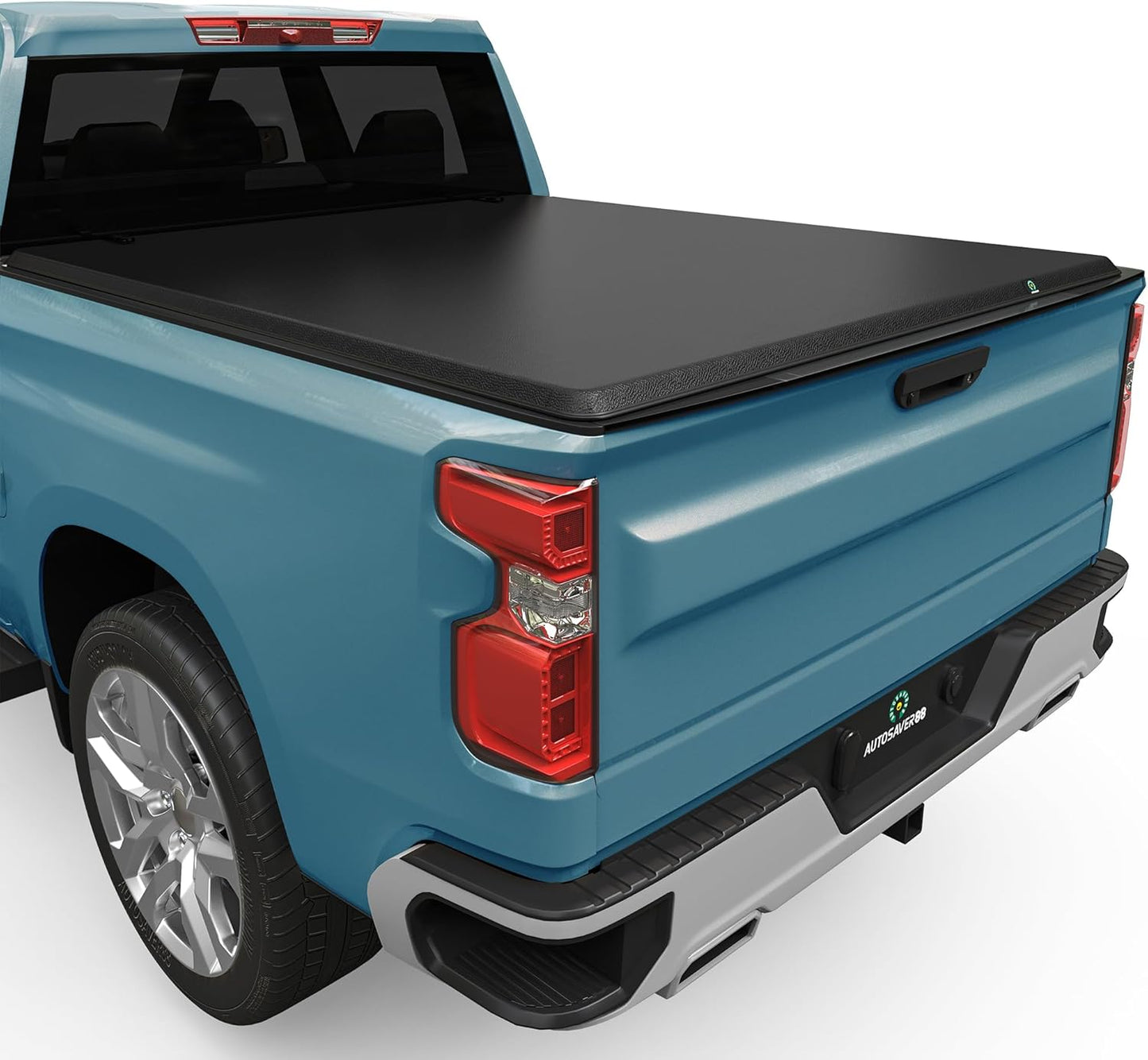 AUTOSAVER88 Hard Quad Fold Truck Bed Tonneau Cover Fit for Chevy Silverado/GMC Sierra 1500 New Body Style 2019-2025 with 5.8ft Bed Without Multi-Flex Tailgate