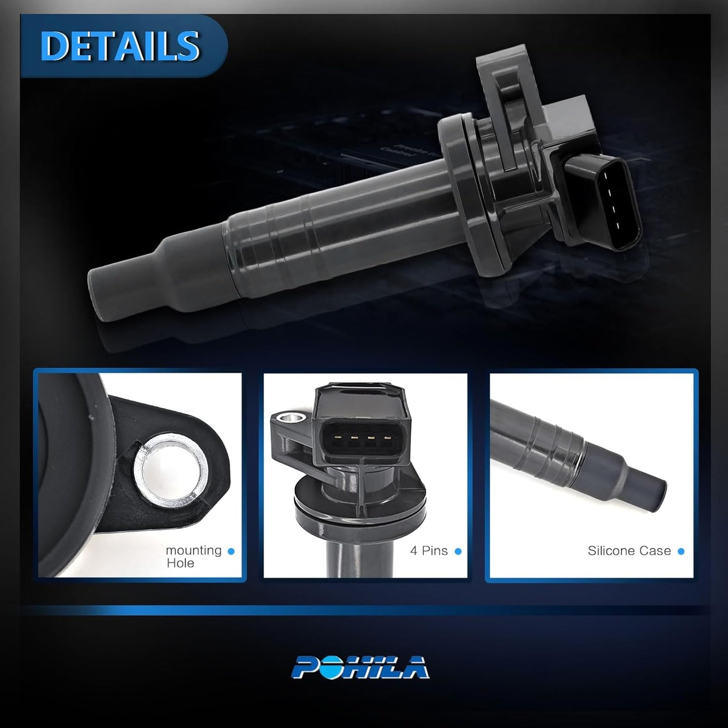 Set of 4 Ignition Coil Pack Replacement for 1.8 L4 Toyota Corolla Matrix Celica Pontiac Vibe Chevy Prizm 2000 2001 2002 2003 2004 2005 2006 2007 2008 1.8L Coils Replaces# UF247 C1249