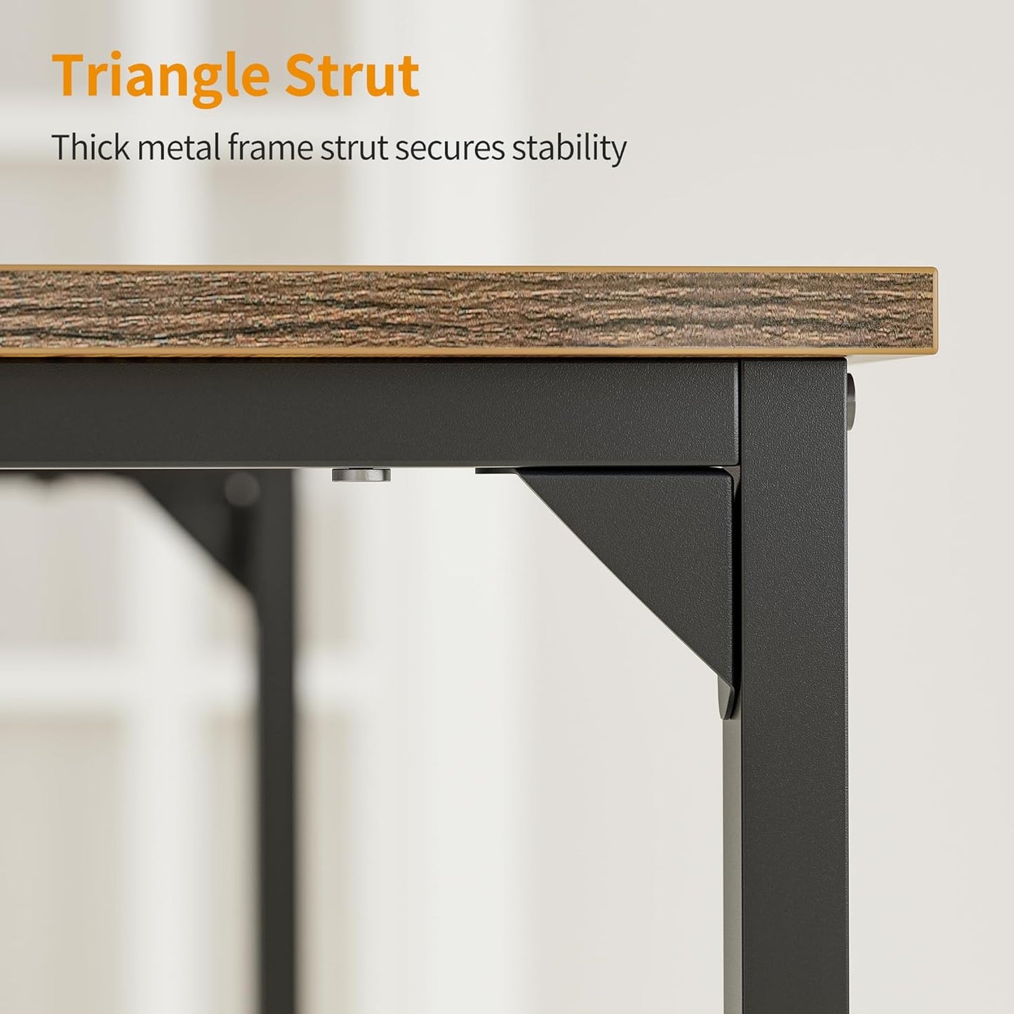 BANTI Computer Desk, 47 inch Home Office Desk, Modern Simple Style PC Table for Home, Office, Study, Writing, Rustic Brown