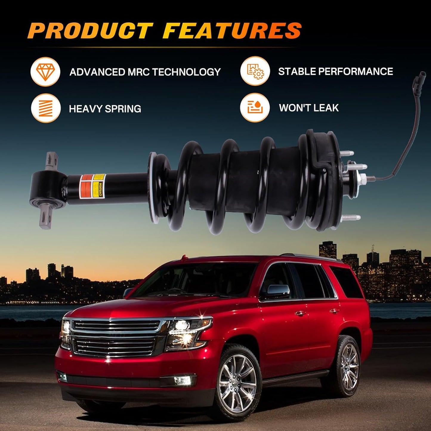 84176631 2Pcs Front Struts Shock Absorber Assembly Magnetic Ride Control with Spring Compatible with Cadillac Escalade ESV Chevy Silverado Suburban Tahoe GMC Sierra Yukon 2015-2020