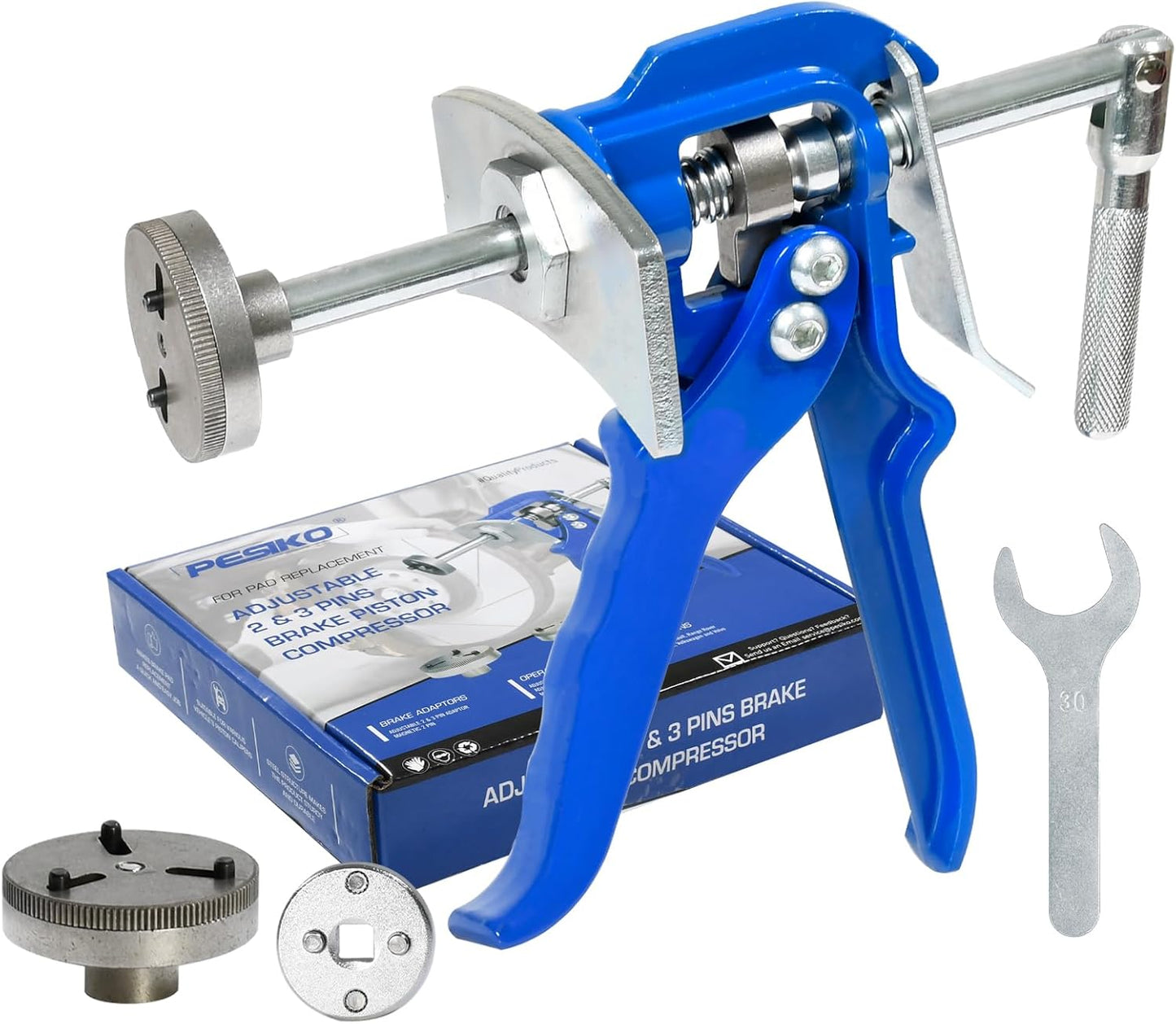 29350 Rear Brake Caliper Piston Rewind Tool - Single Discs Rear Brake Kit, Combines Adjustment & Compression for Smooth Brakes