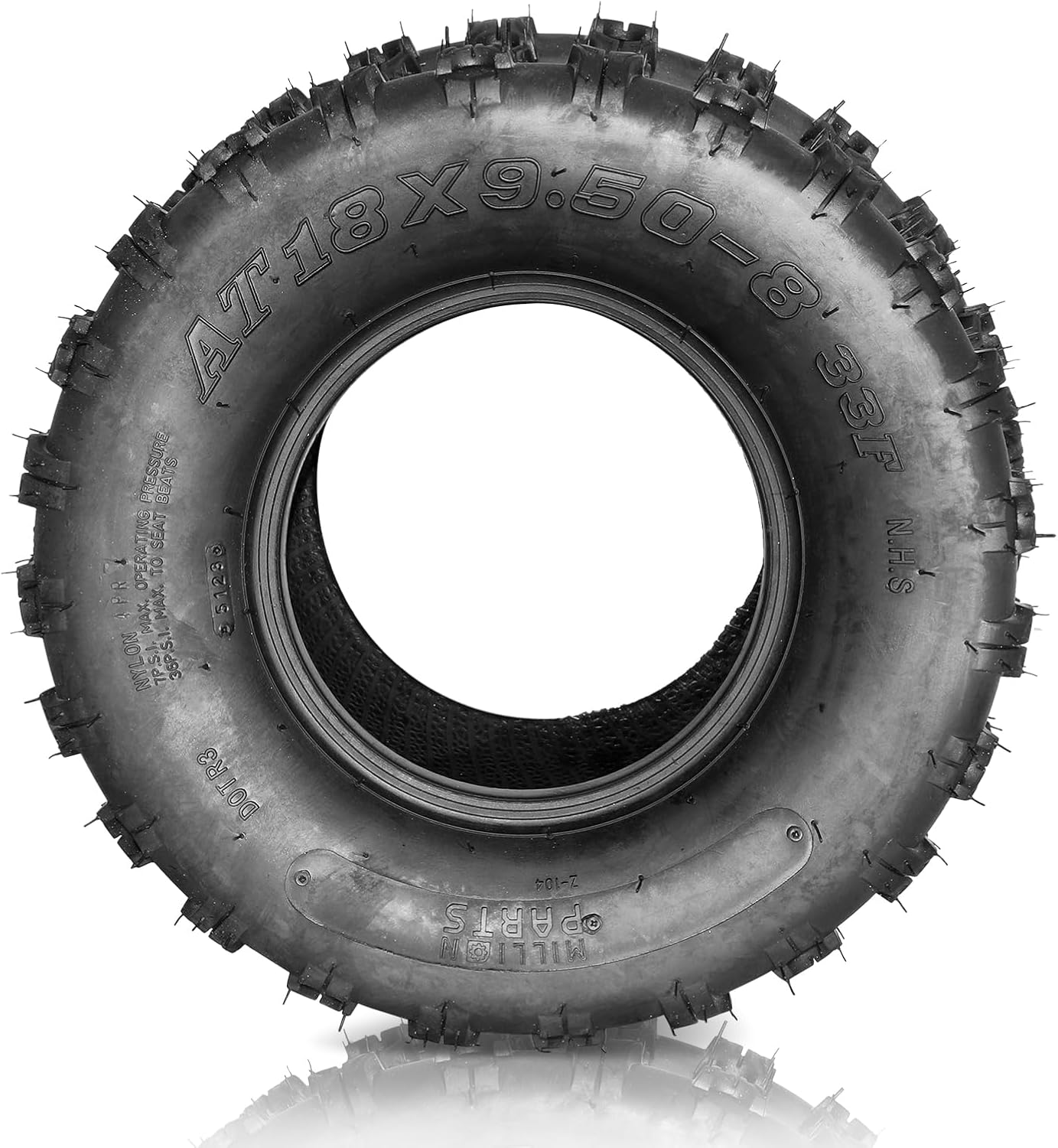 SUNROAD 2 Pcs 18x9.5-8 ATV UTV Tires 4PR 18x9.5x8 Sport All Terrain Tubeless Tires