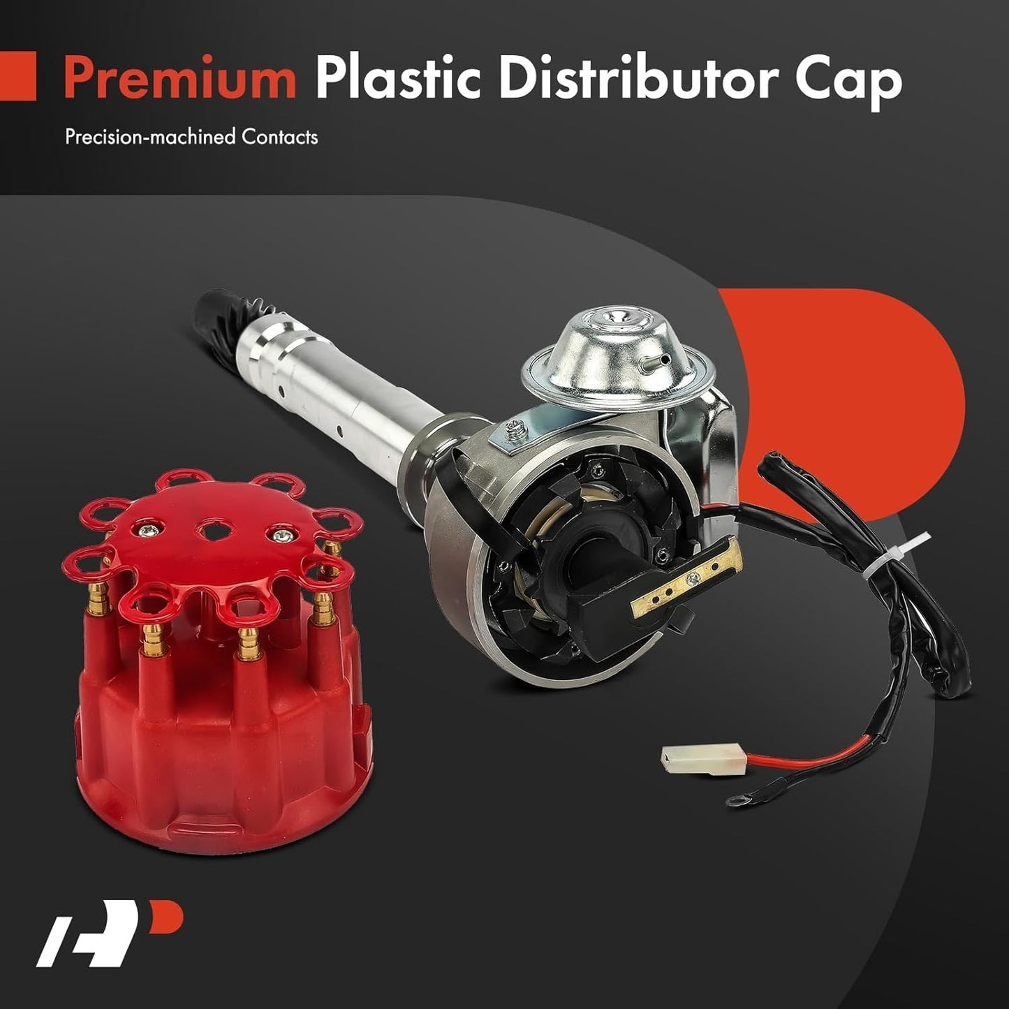 A-Premium Ignition Distributor with Cap and Rotor Compatible with Chevrolet Chevy Small Block/Big Block SBC/BBC 283 350 396 400 427 454 (Except 348 and 409)
