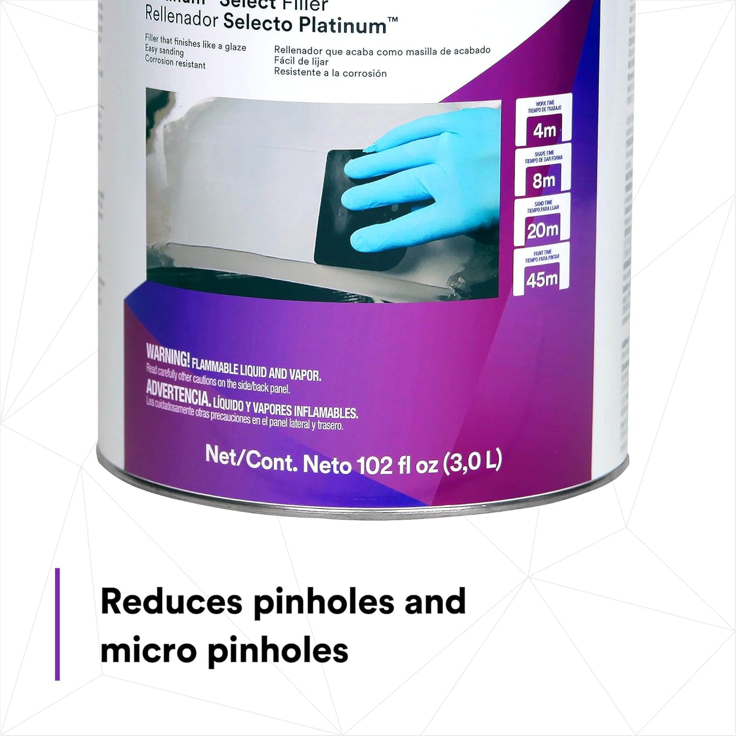 3M Platinum Select Filler 31131, Lightweight, Stain Free, Tack Free, Creamy Formula, 1 gallon (3 fl oz)