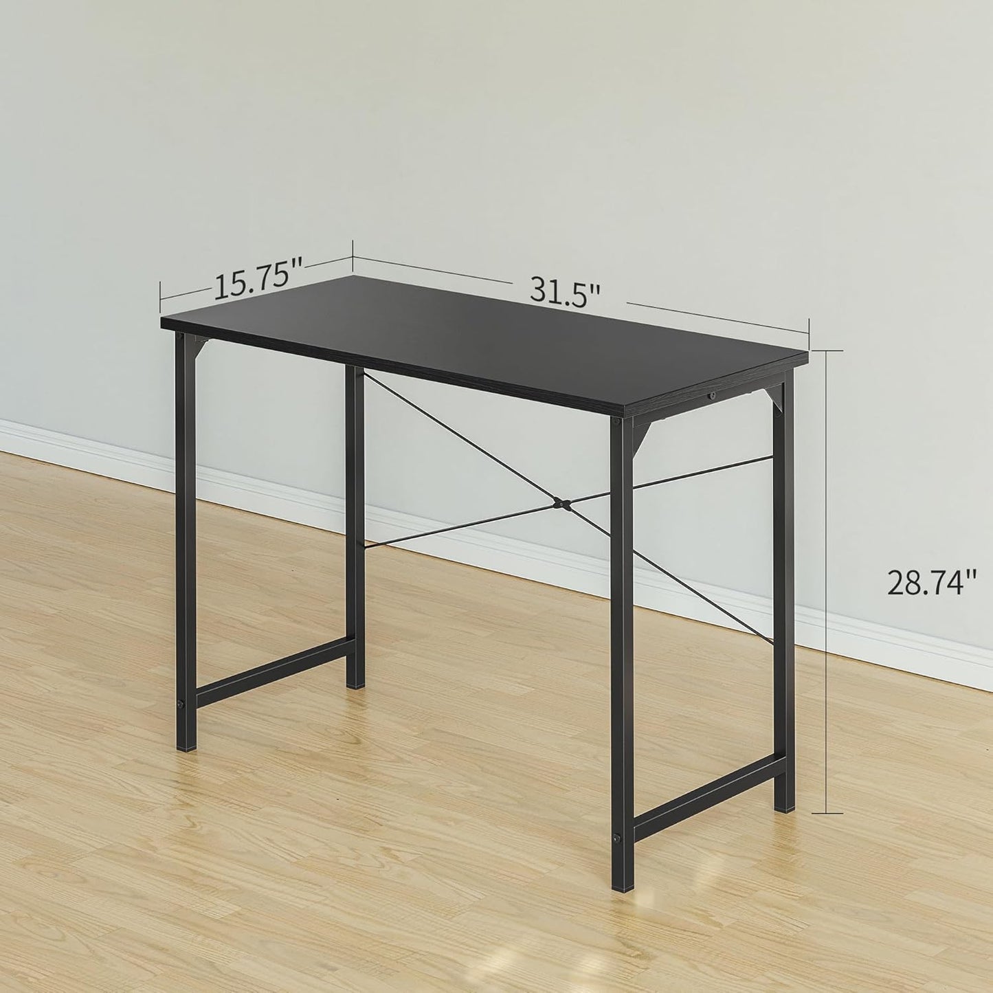 BANTI Computer Desk, 32 inch Home Office Desk, Modern Simple Style PC Table for Home, Office, Study, Writing, Black