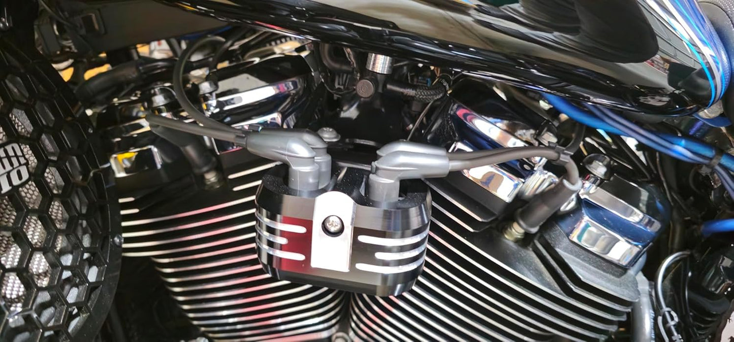TDZ Black Ignition Coil Cover for Harley 2017-2025 Milwaukee-8 Softail/Touring Street Glide/Road Glide/Road King/Electra Glide/Tri Glide